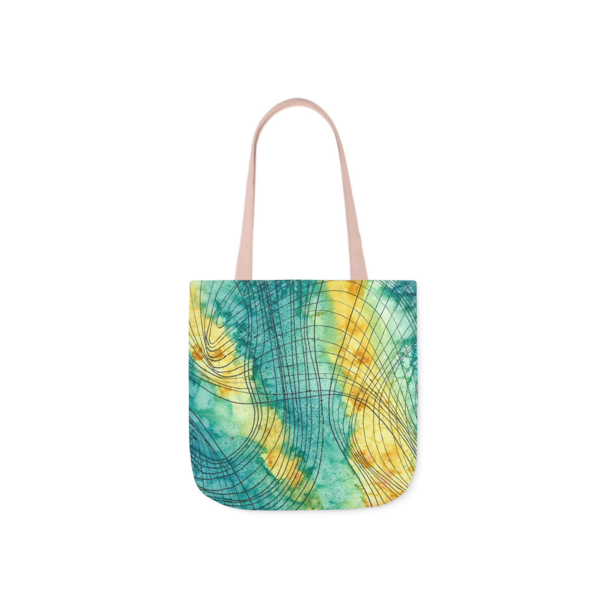 Canvas Tote Bags, Colourful Abstract Designs, 5-Color Straps, 3 Sizes.  For Family and friends or a Special Gift #81 The Only Way Is Up