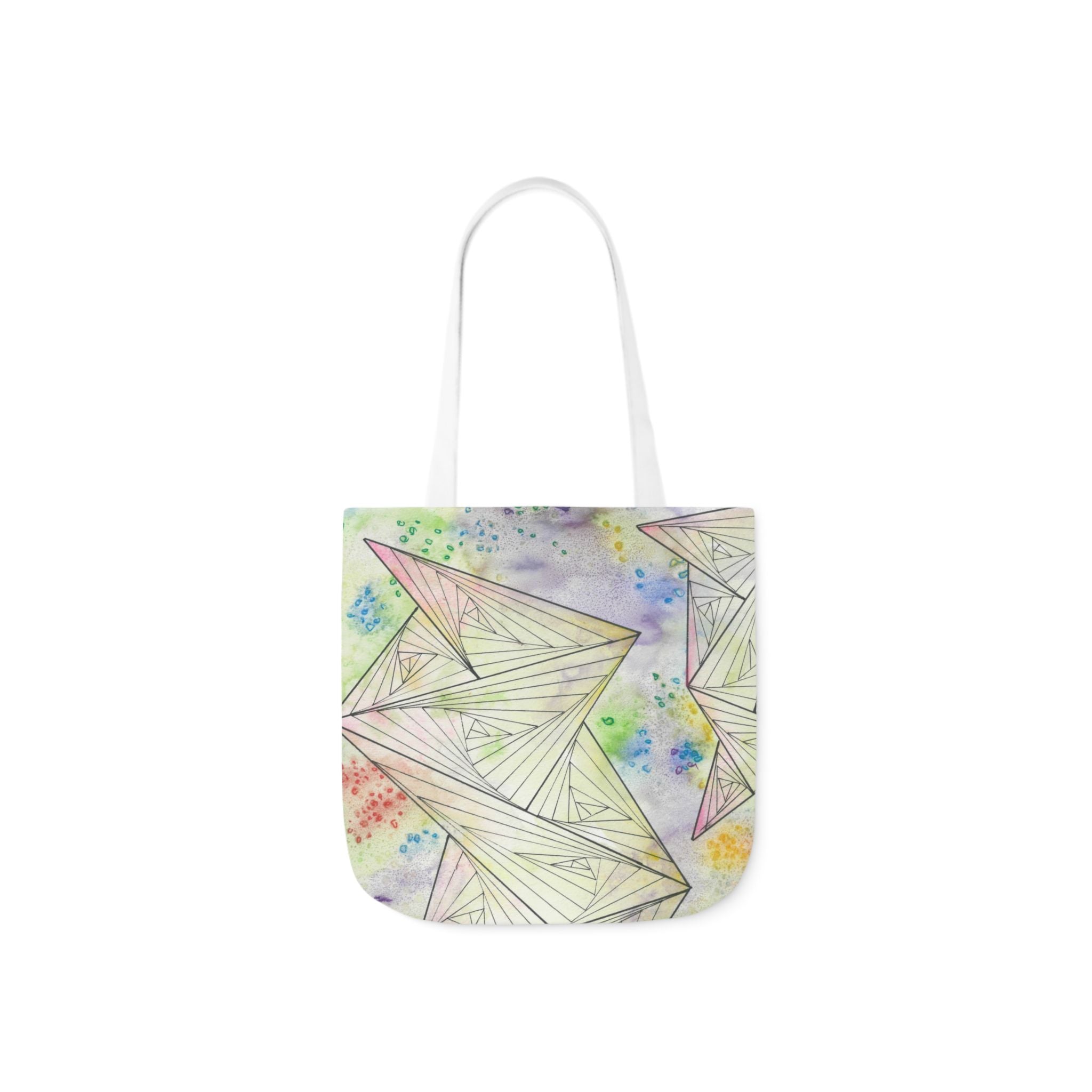 Canvas Tote Bags, Colourful Abstract Designs, 5-Color Straps, 3 Sizes.  For Family and friends or a Special Gift #59 Your Choice