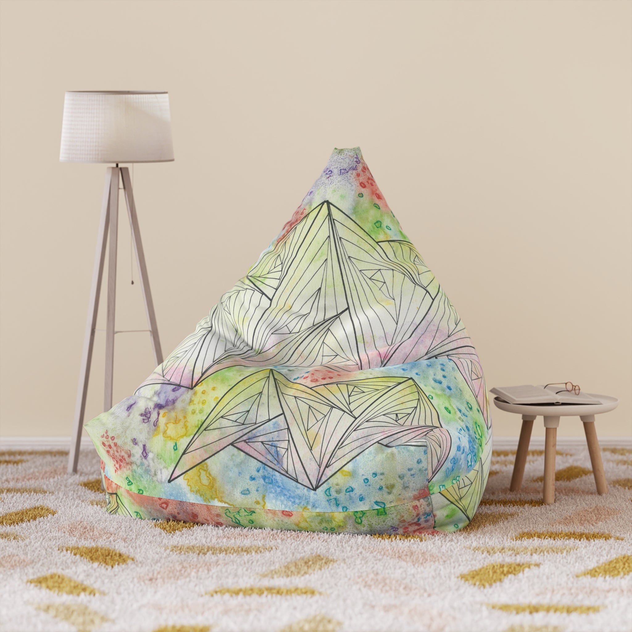 Bean Bag Chair Covers For Indoor & Outdoor - 2 Sizes - Exciting Abstract Design #59 Your Choice