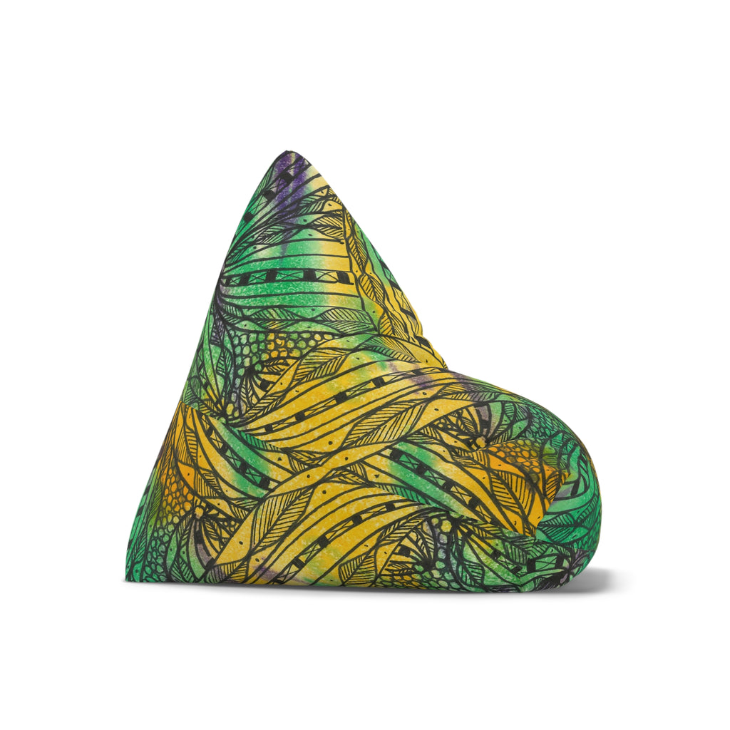Bean Bag Chair Covers For Indoor & Outdoor - 2 Sizes - Exciting Abstract Design #37 Shrubbery