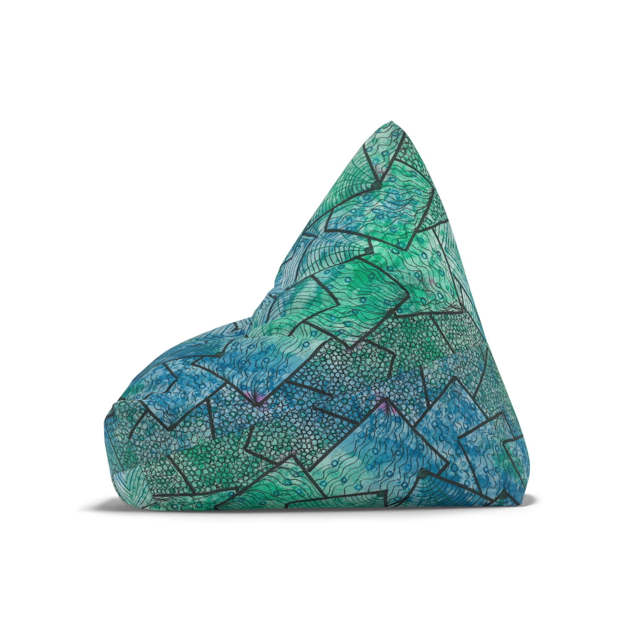Bean Bag Chair Covers For Indoor & Outdoor - 2 Sizes - Exciting Abstract Design #65 And The Answer Is?