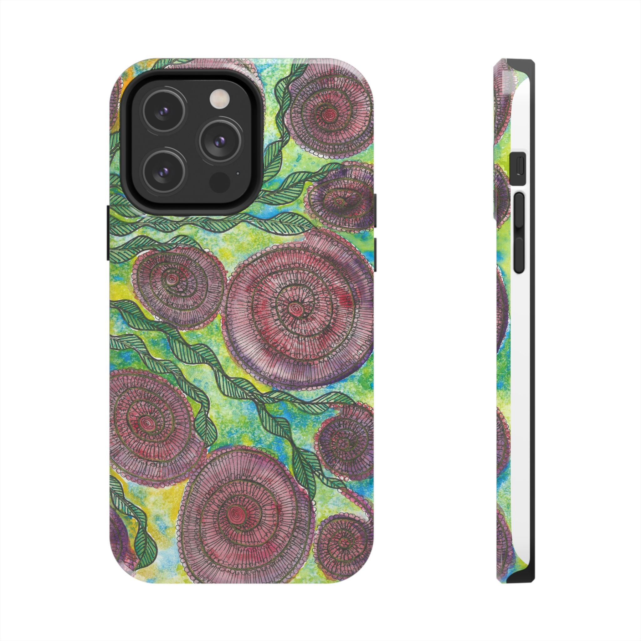 Tough Phone Case - All iPhones and Samsung Galaxys - Exciting Abstract Design #35 Beetroot To Yourself