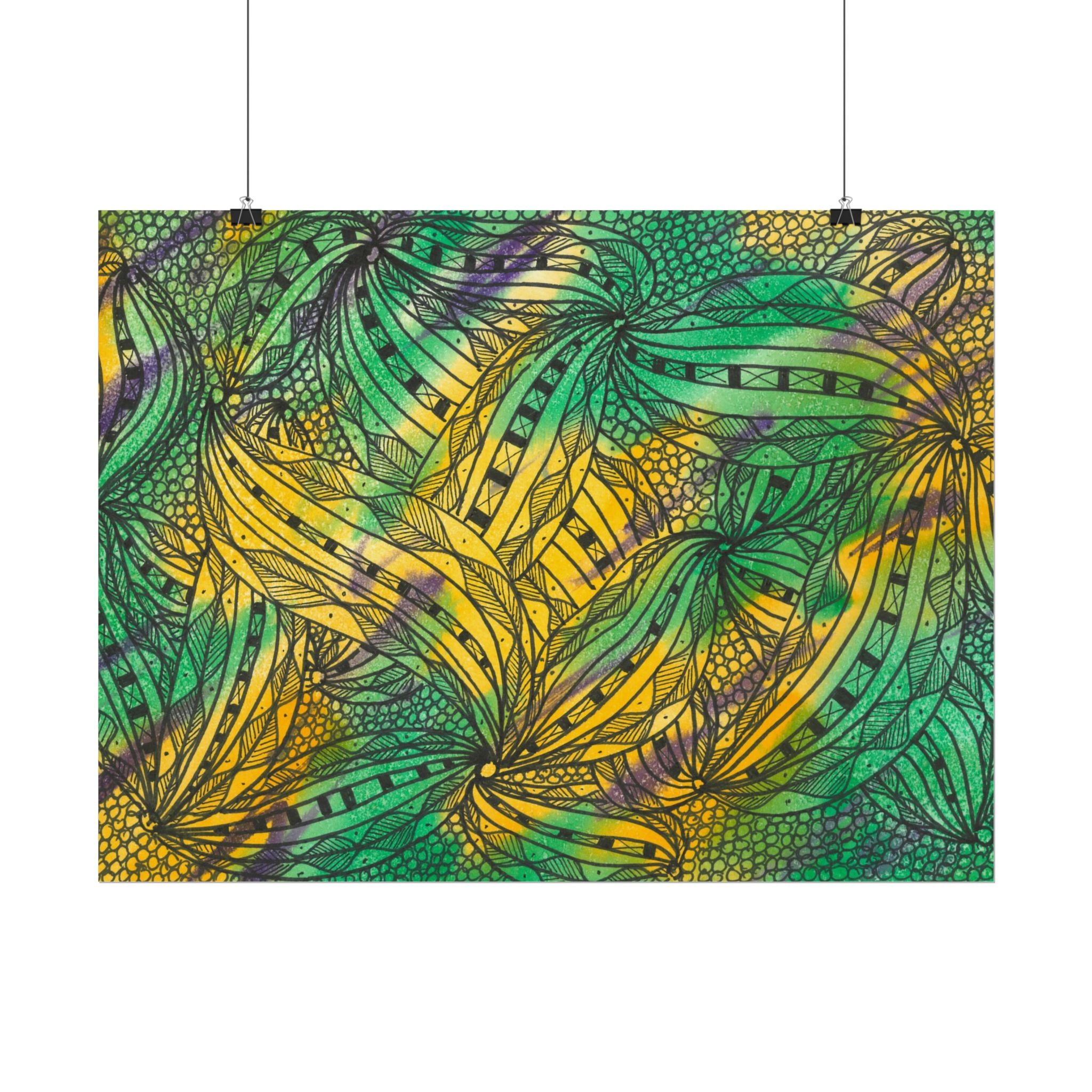 Large Colourful Wall Art, Posters & Prints, For Office, Bedroom or Living Room, or Special Gift #37 Shubbery!