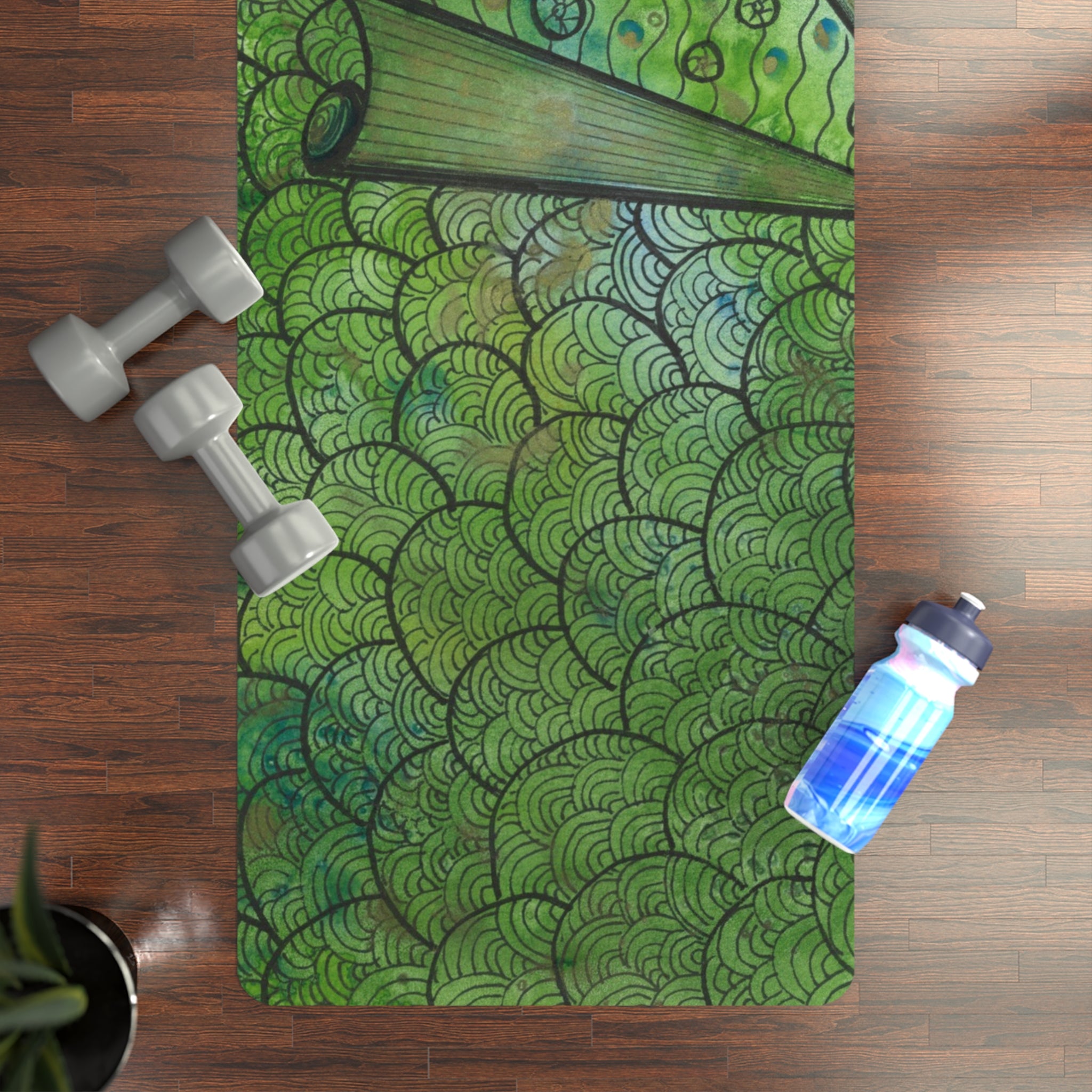 Yoga Mats and Gym Mats. Colourful Abstract Designs. Perfect for Home, Yoga or Gym Class, or a Special Gift #69 New Horizons