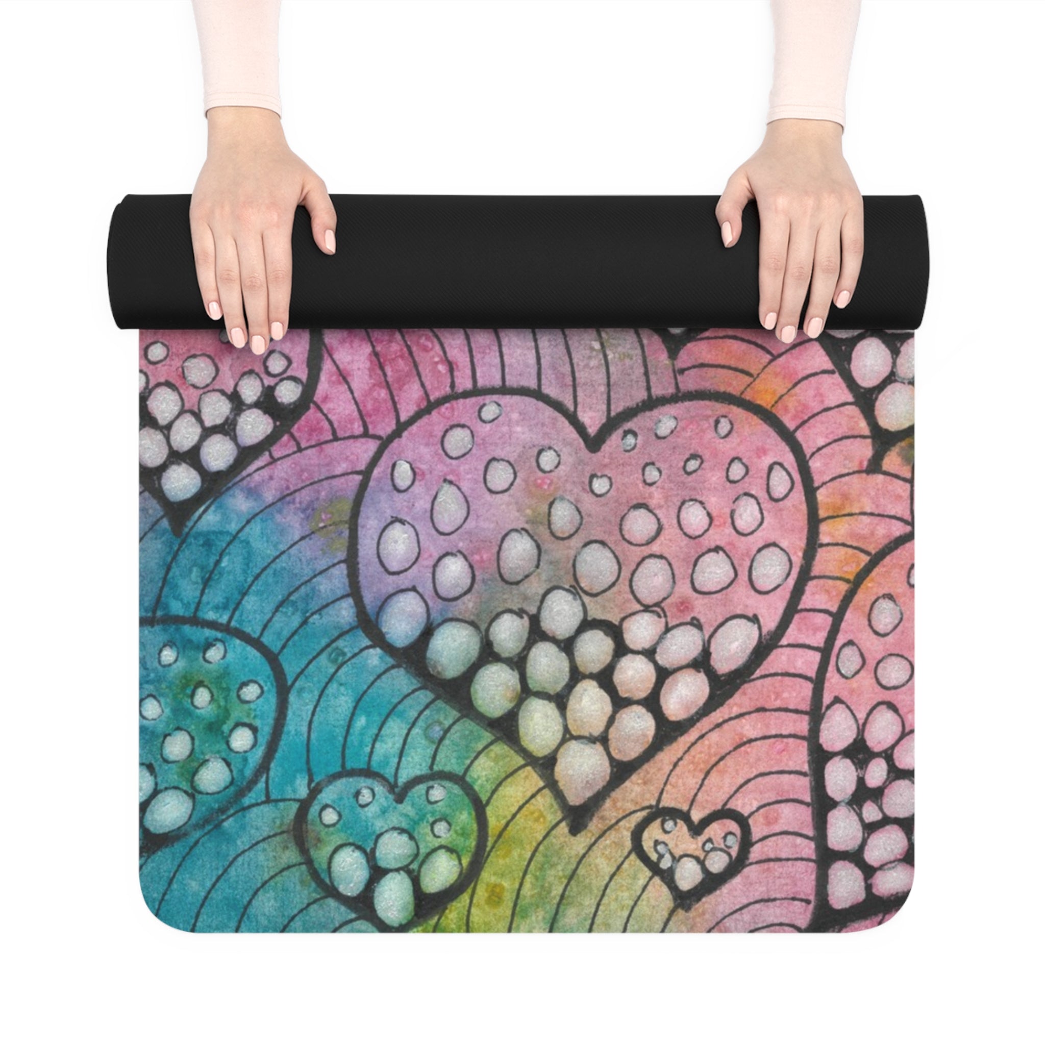 Yoga Mats and Gym Mats. Colourful Abstract Designs. Perfect for Home, Yoga or Gym Class, or a Special Gift #97 Whats Love Got To Do With It