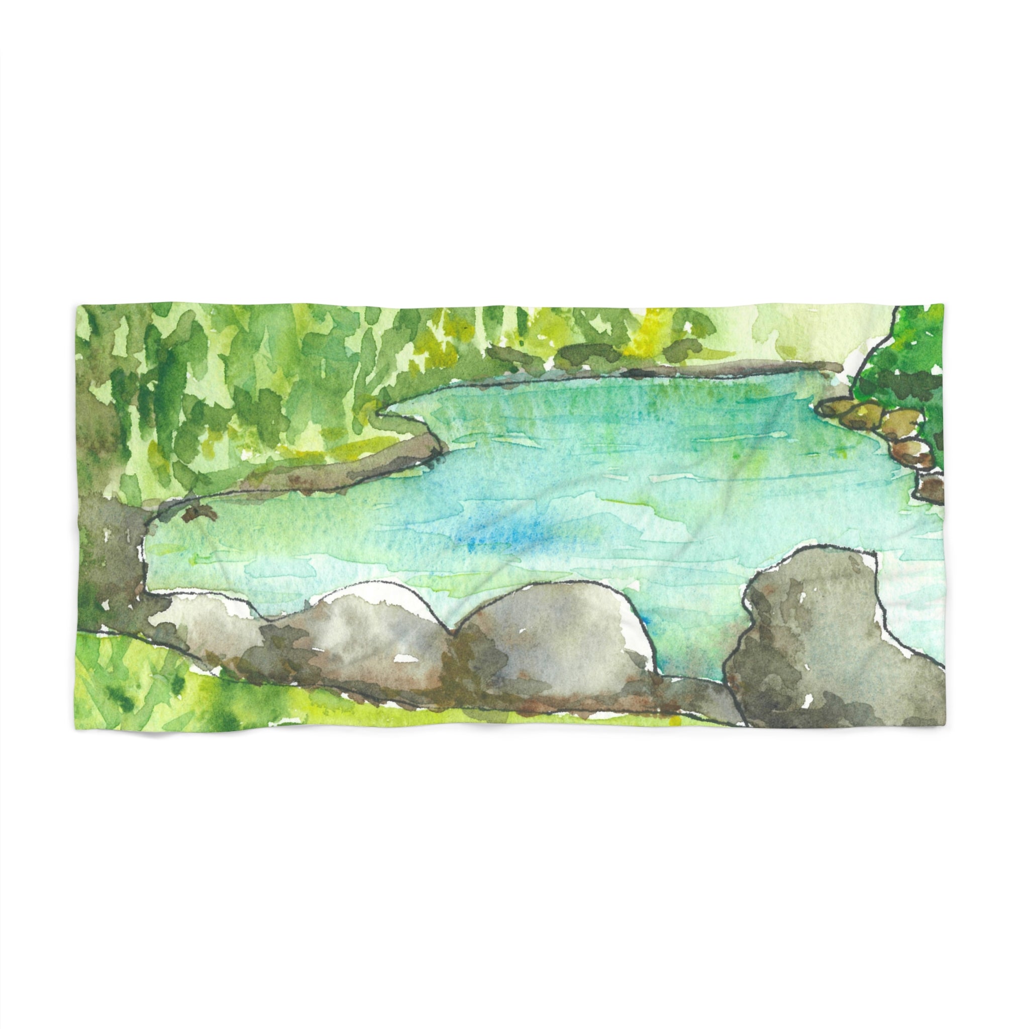 Colourful Abstract Beach Towels, Cotton Loop backing for Durability, 2 Sizes.  For Family and friends or a Special Gift #88 Tara River