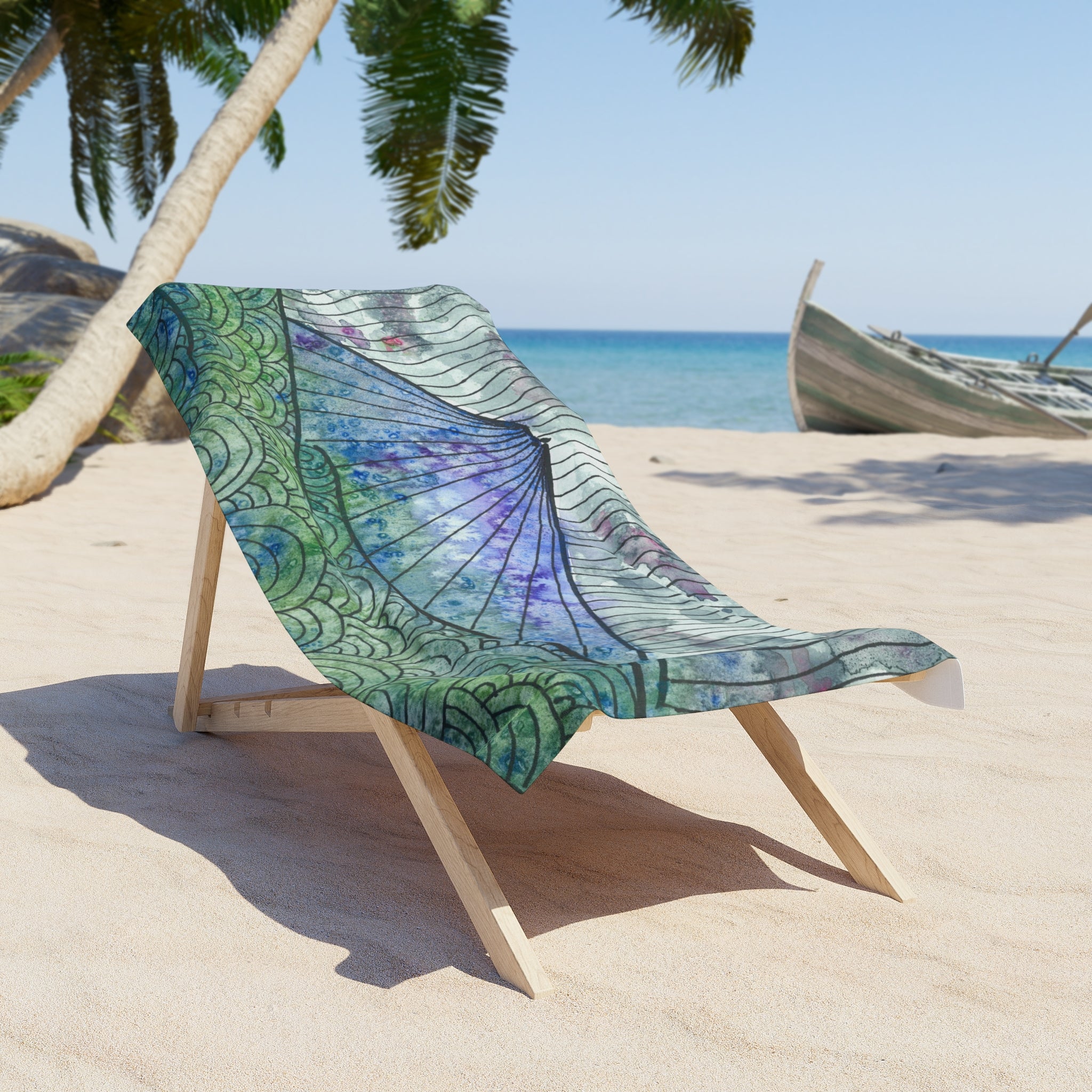 Colourful Abstract Beach Towels, Cotton Loop backing for Durability, 2 Sizes.  For Family and friends or a Special Gift #90 Rtanj Pyramid