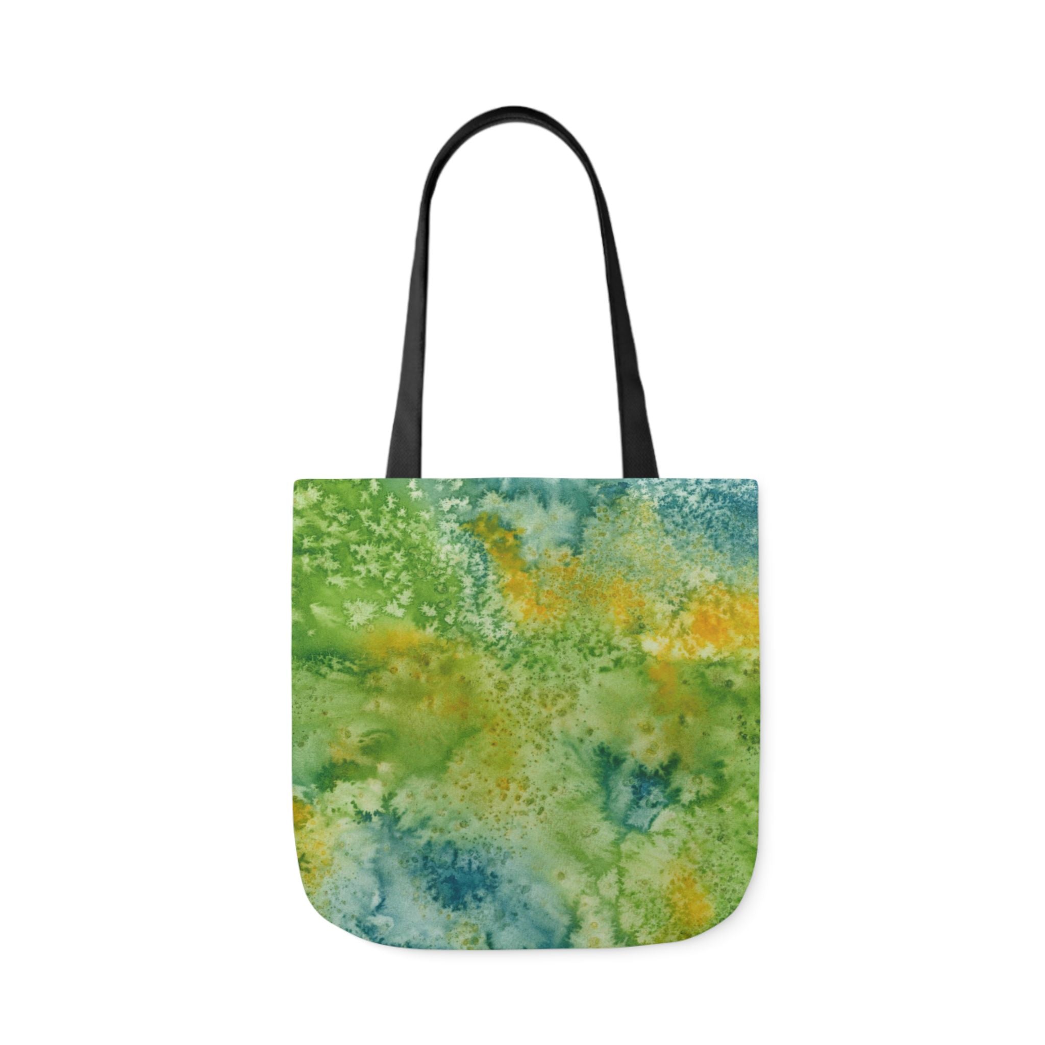 Canvas Tote Bags, Colourful Abstract Designs, 5-Color Straps, 3 Sizes.  For Family and friends or a Special Gift #52 View From Above