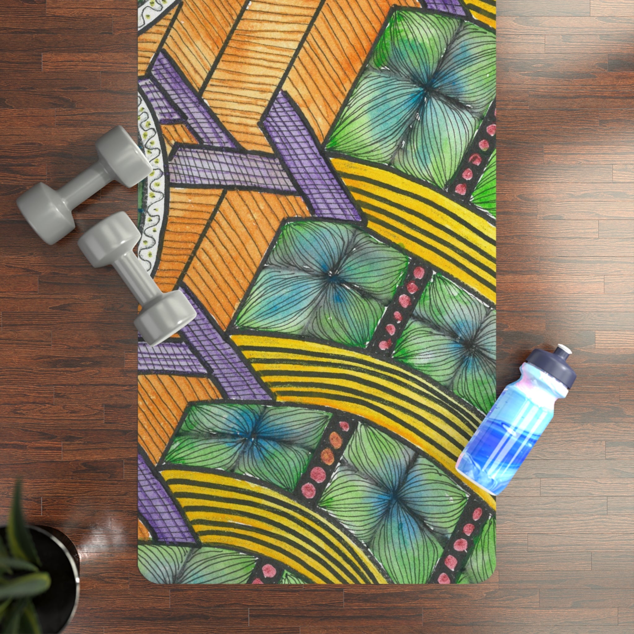 Yoga Mats and Gym Mats. Colourful Abstract Designs. Perfect for Home, Yoga or Gym Class, or a Special Gift #31 T'Eye Land