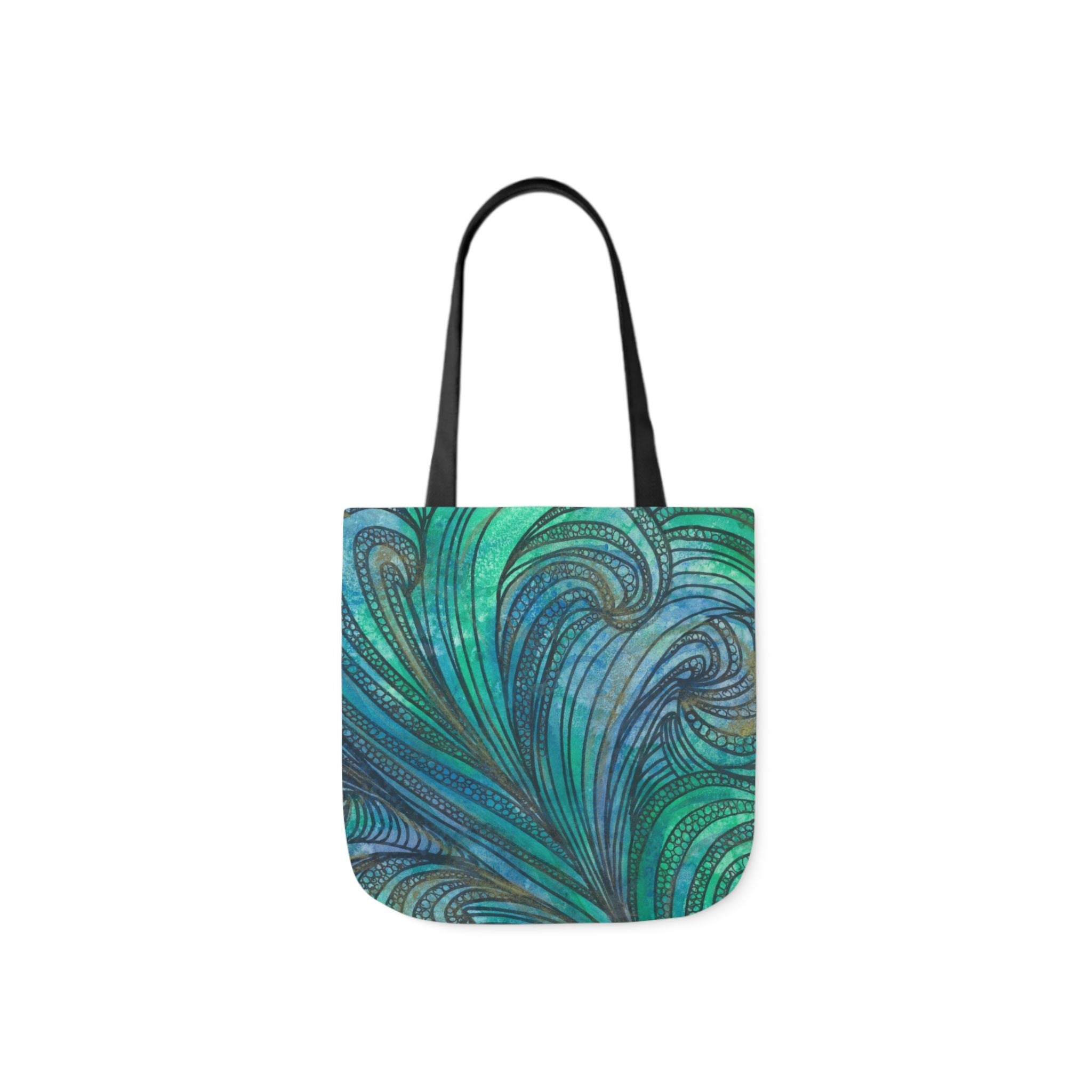 Canvas Tote Bags, Colourful Abstract Designs, 5-Color Straps, 3 Sizes.  For Family and friends or a Special Gift #71 Call Of The Sea
