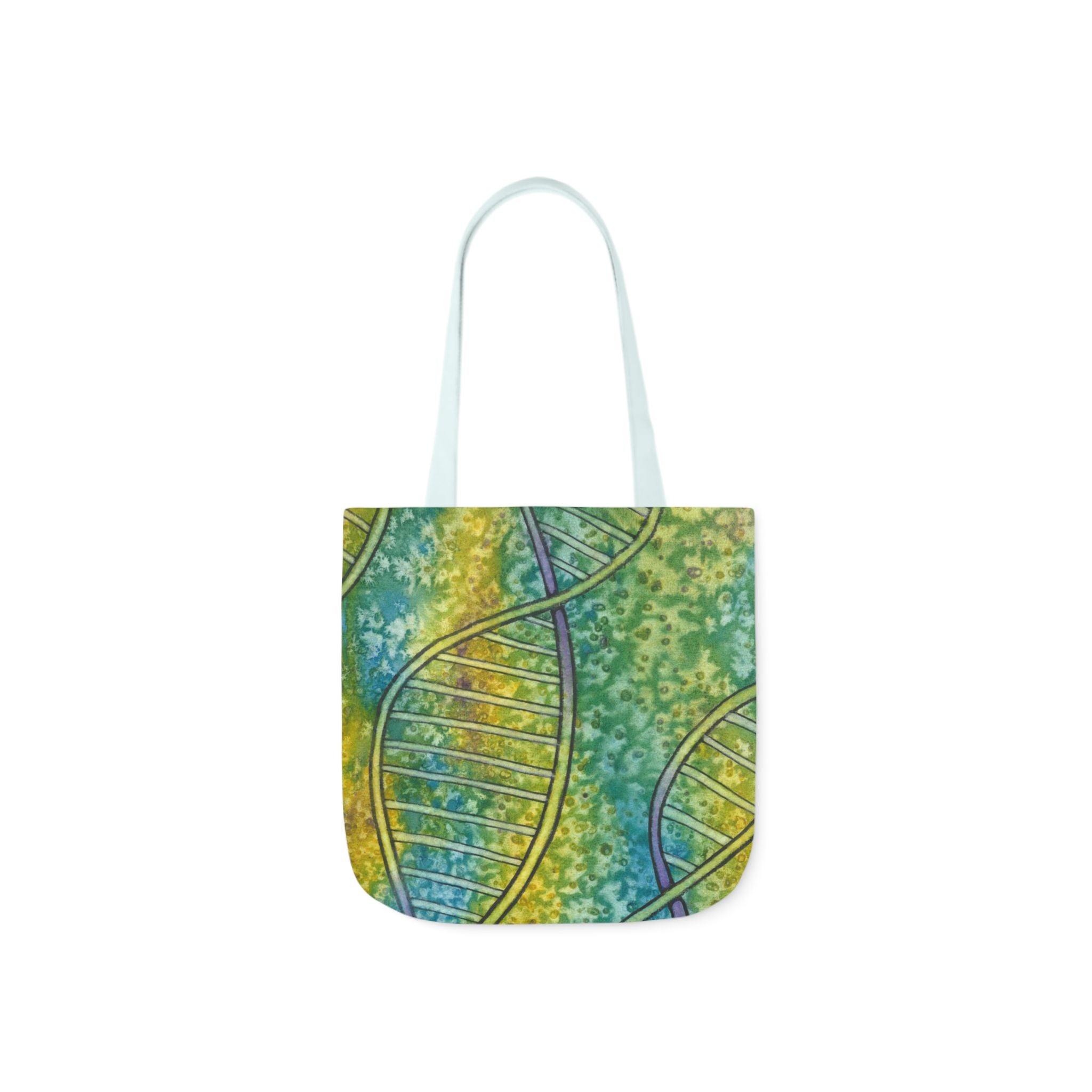 Canvas Tote Bags, Colourful Abstract Designs, 5-Color Straps, 3 Sizes.  For Family and friends or a Special Gift #99 Crop Of DNA