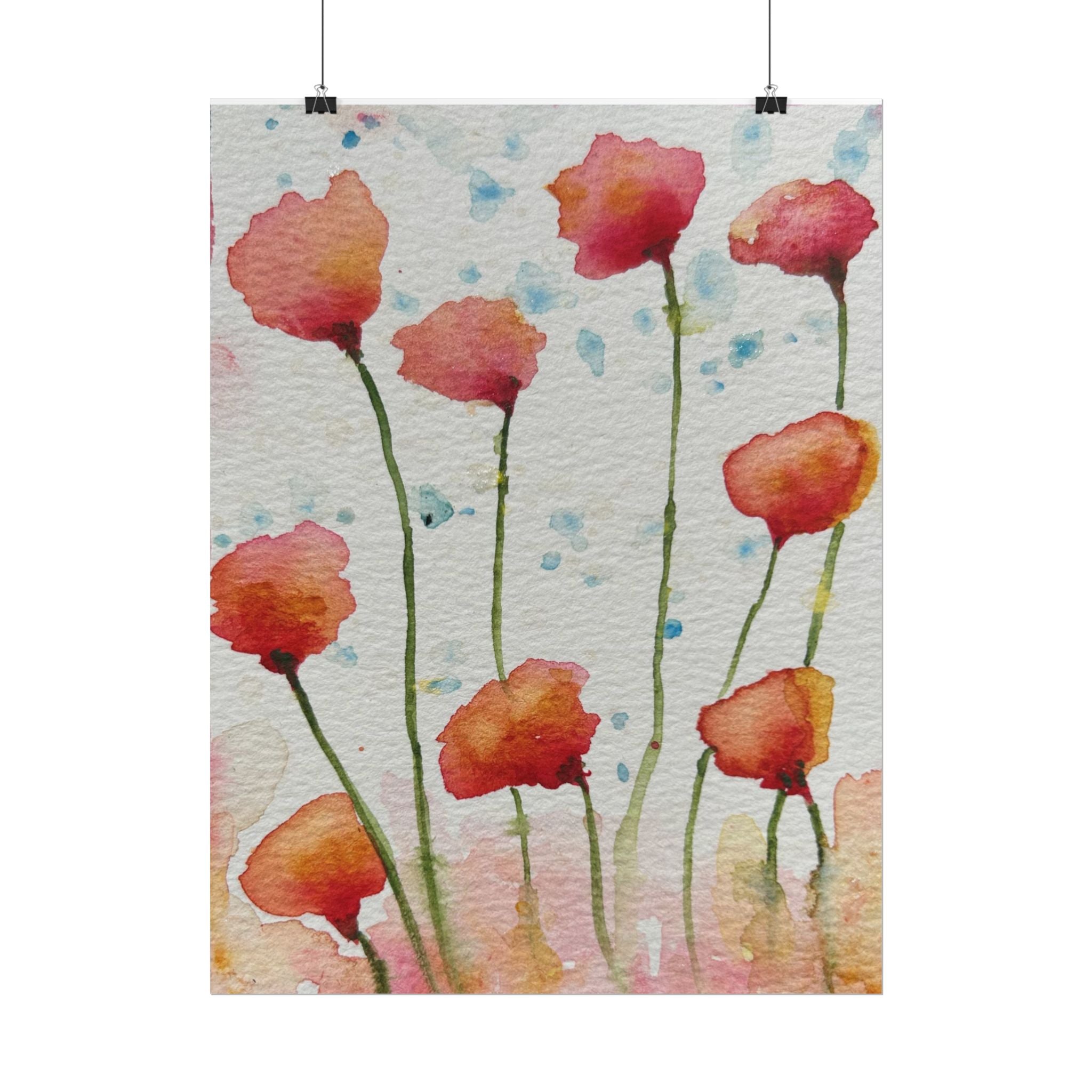 Large Colourful Wall Art, Posters & Prints, For Office, Bedroom or Living Room, or Special Gift #94 Poppies Galore