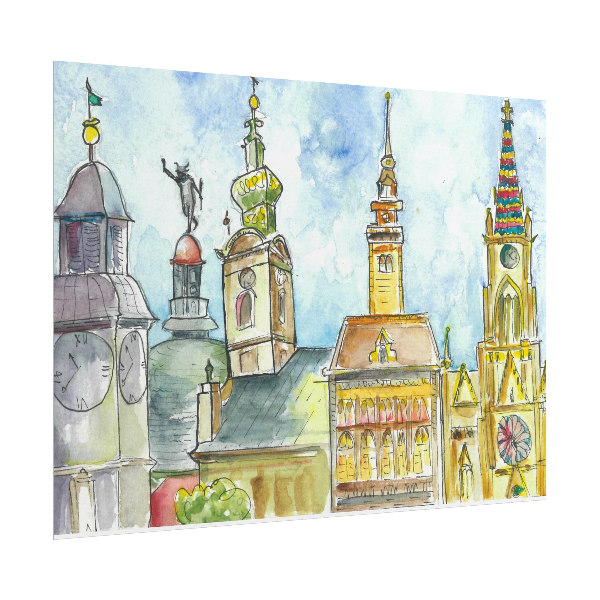 Large Colourful Wall Art, Posters & Prints, For Office, Bedroom or Living Room, or Special Gift #95 Beautiful Novi Sad - Serbia