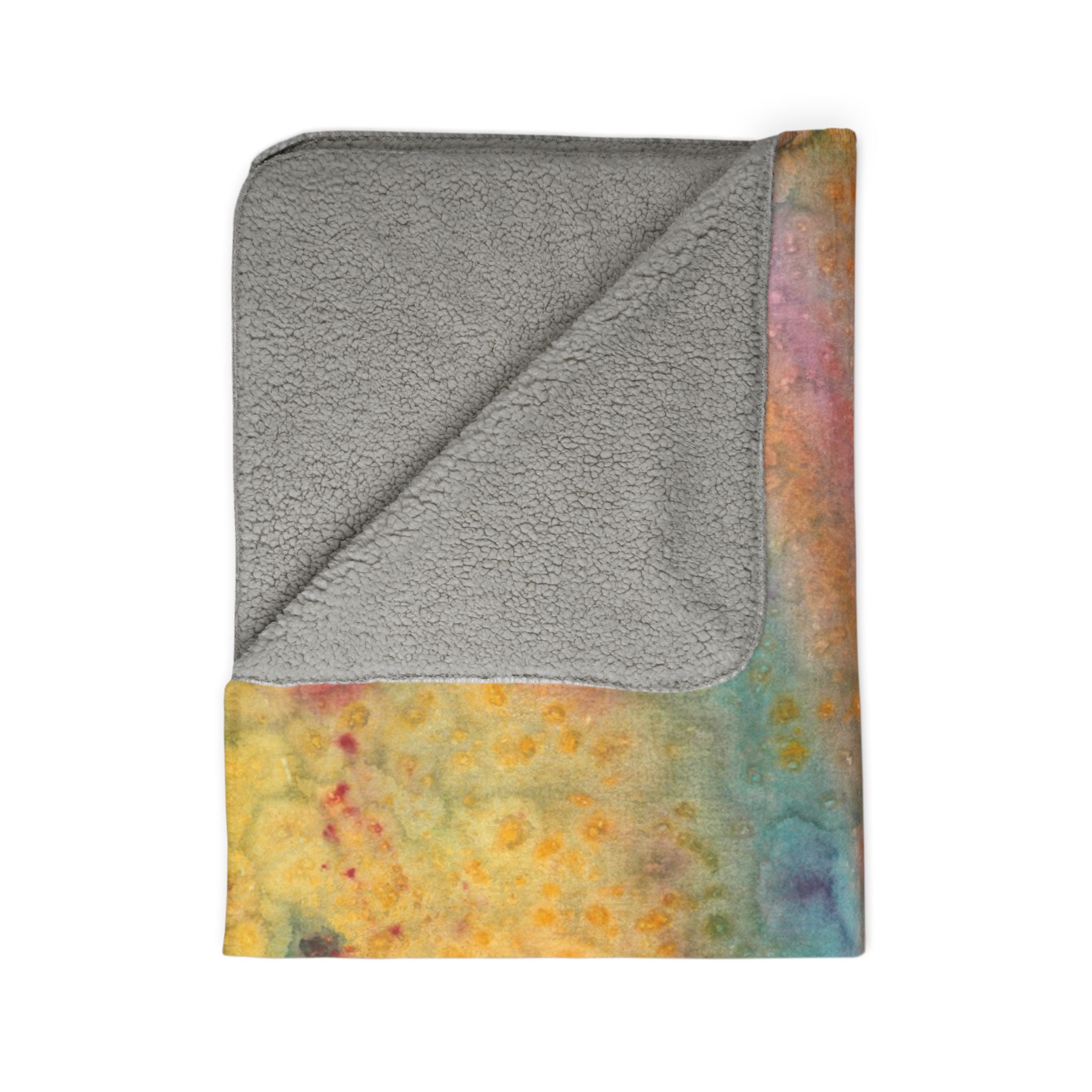 Fleece Throw Blanket, Textured Sherpa Underside, Hemmed, 2 Sizes. Colourful Abstract Design. Perfect for Bedroom, Living Room, or Special Gift #96 Love Friendship Integrity