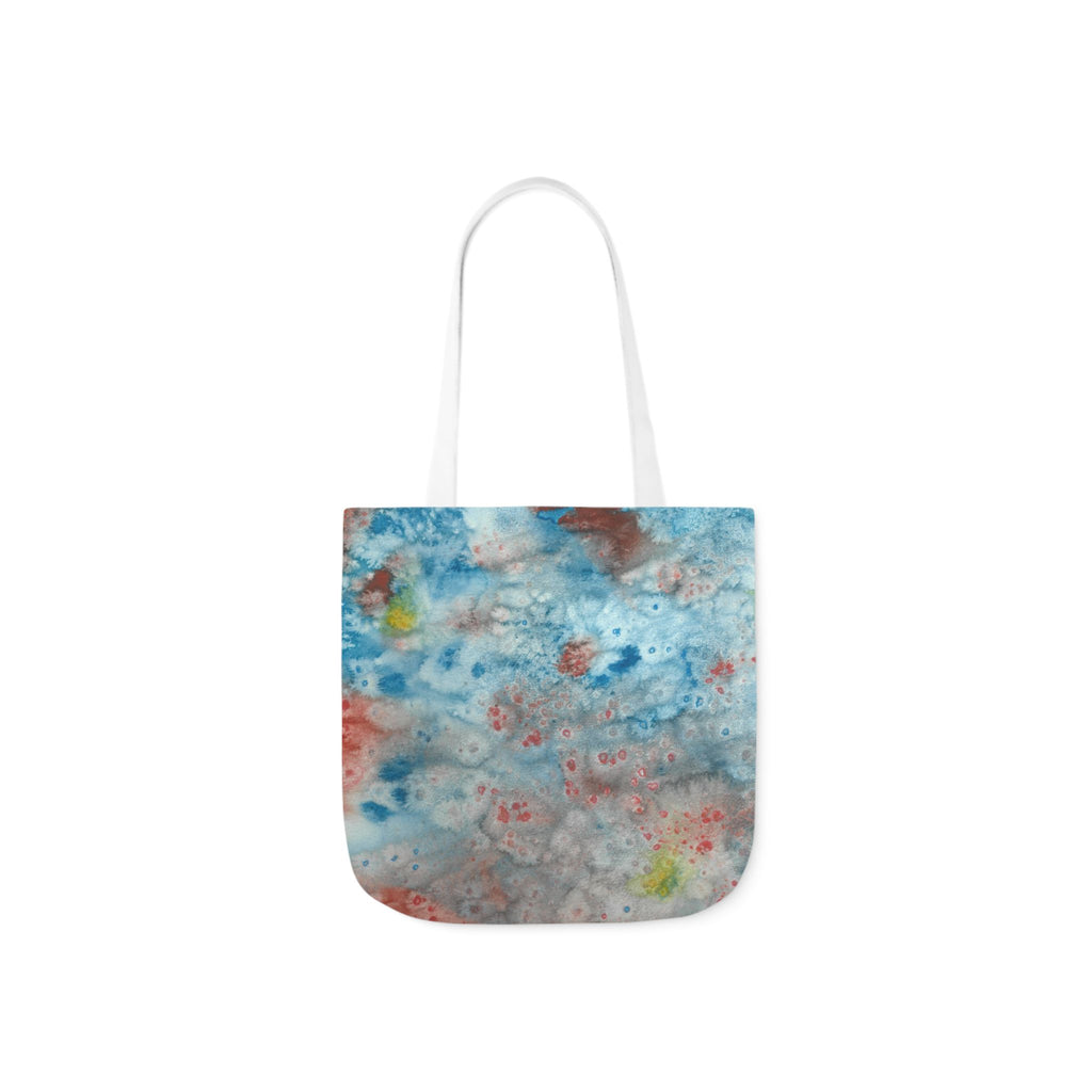 Canvas Tote Bags, Colourful Abstract Designs, 5-Color Straps, 3 Sizes.  For Family and friends or a Special Gift #53 The Reef