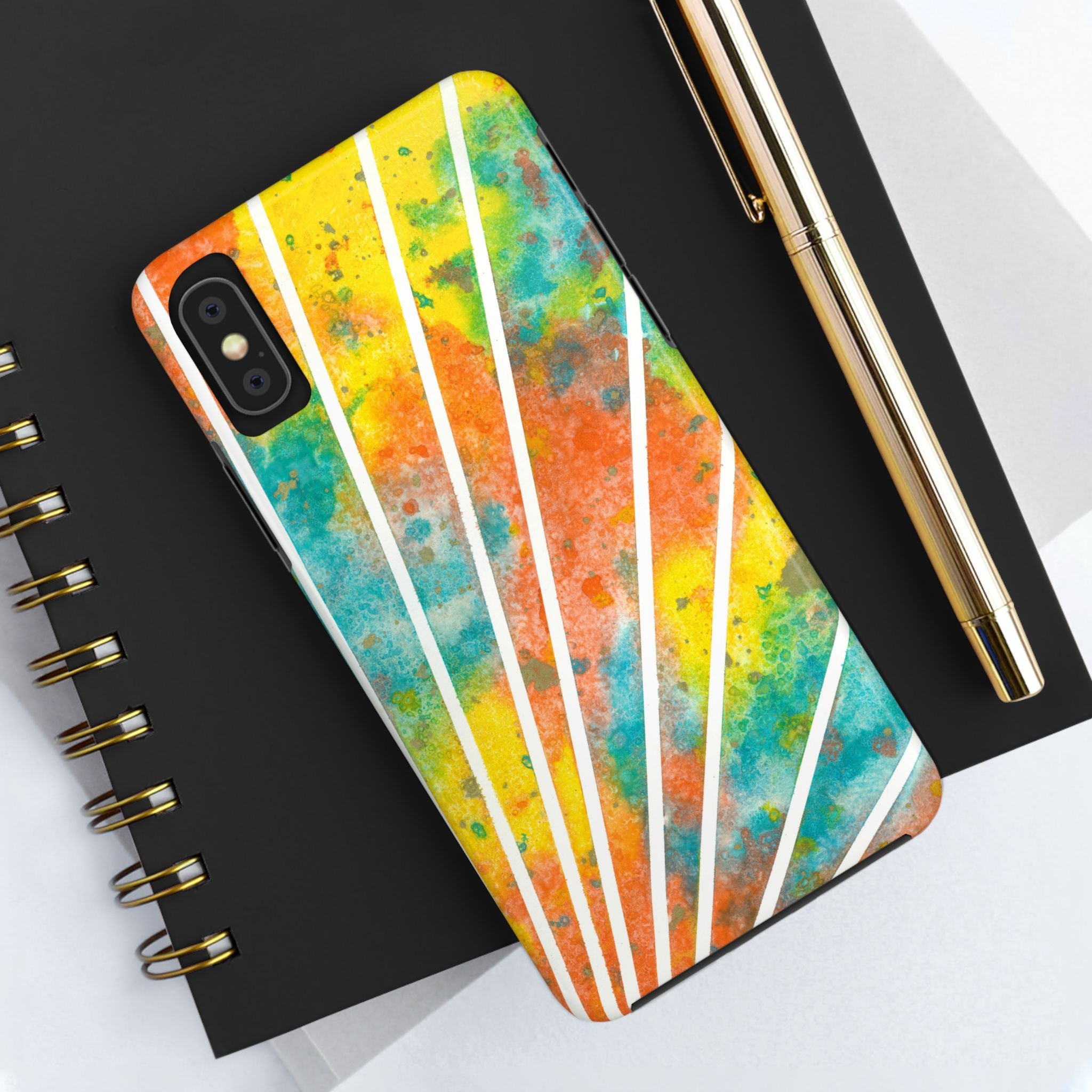 Tough Phone Case - All iPhones and Samsung Galaxys - Exciting Abstract Design #101 Your Energy Radiates