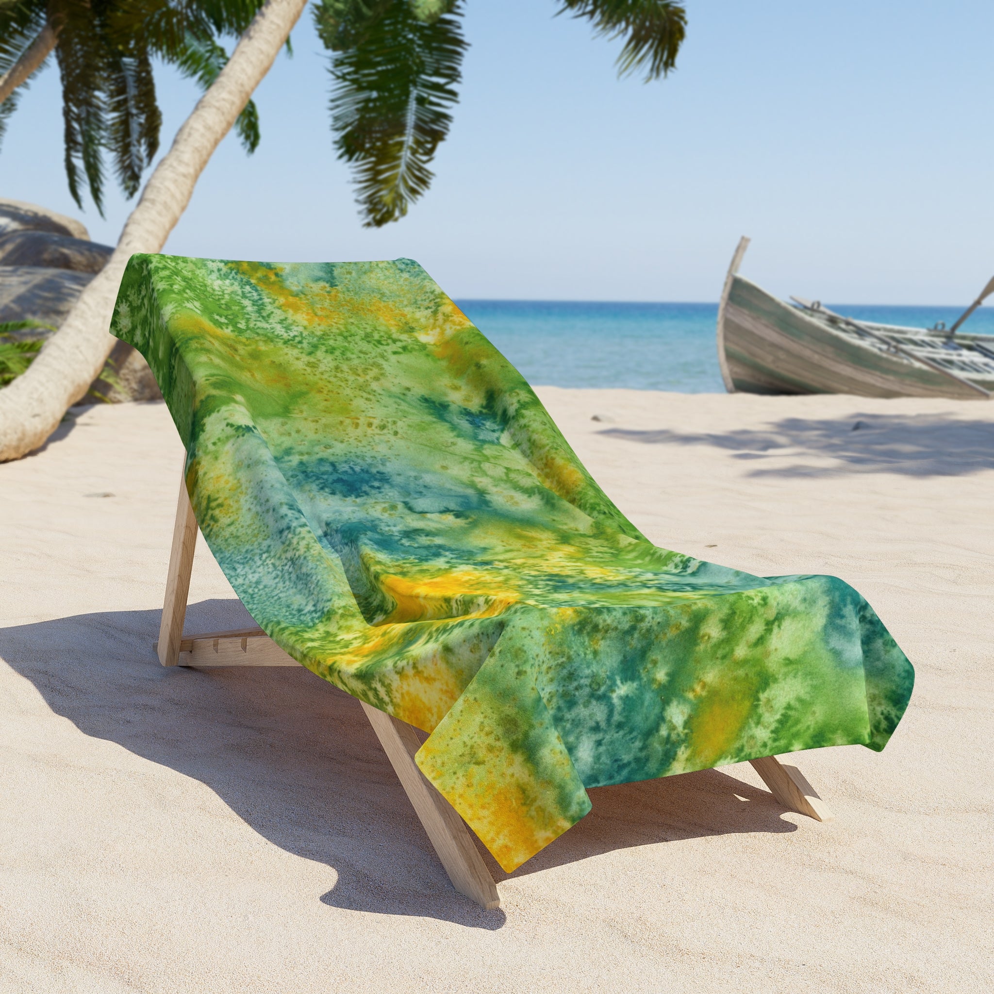 Colourful Abstract Beach Towels, Cotton Loop backing for Durability, 2 Sizes.  For Family and friends or a Special Gift #52 View From Above