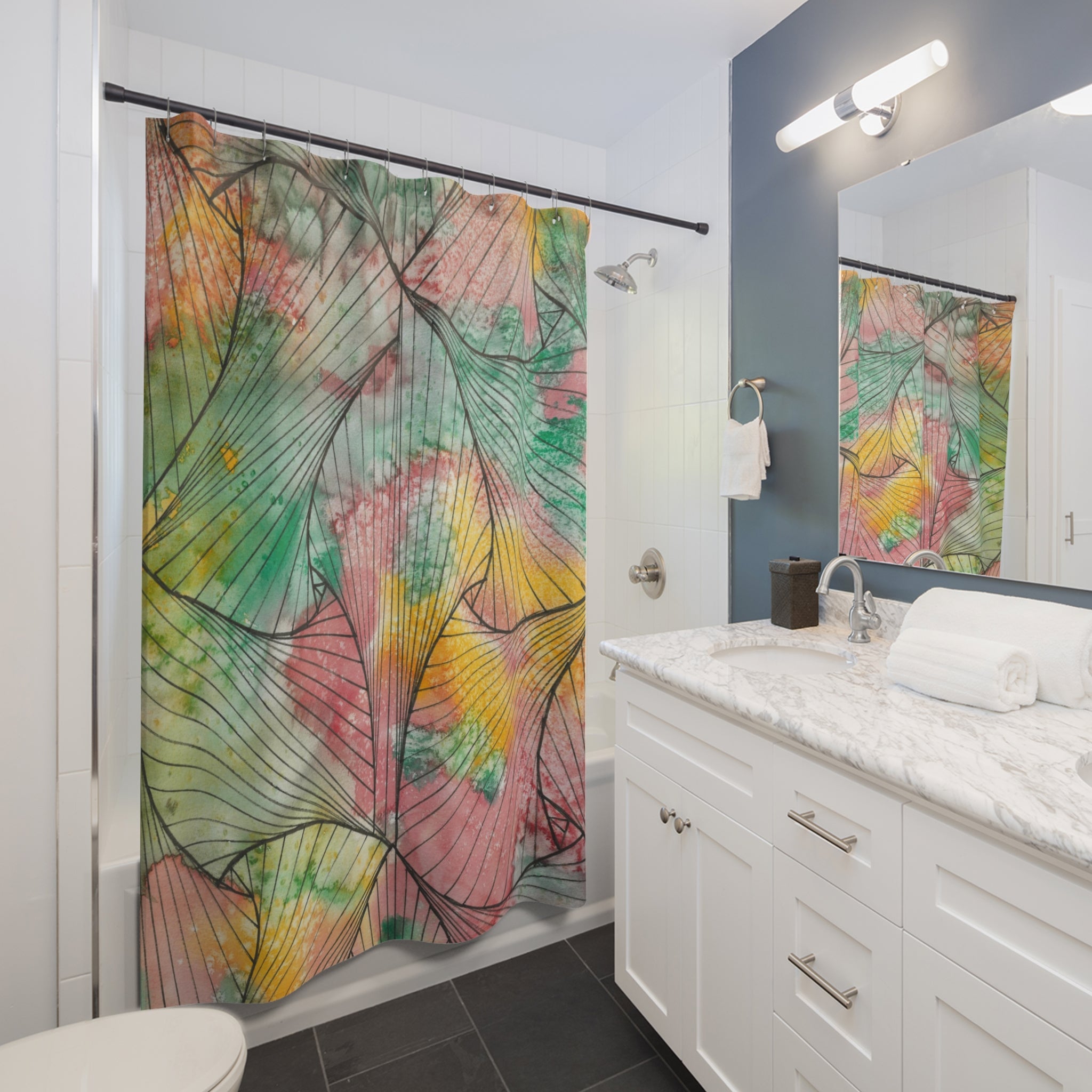 Beautiful Shower Curtains to Refresh Your Bathroom. Colourful Abstract Designs. Perfect For Your Bathroom or Special House-Warming Gift #70 Whats It All About Alfie