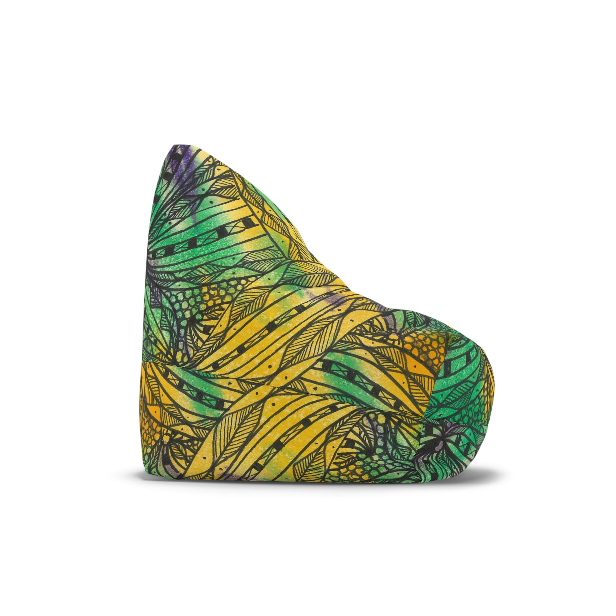 Bean Bag Chair Covers For Indoor & Outdoor - 2 Sizes - Exciting Abstract Design #37 Shrubbery