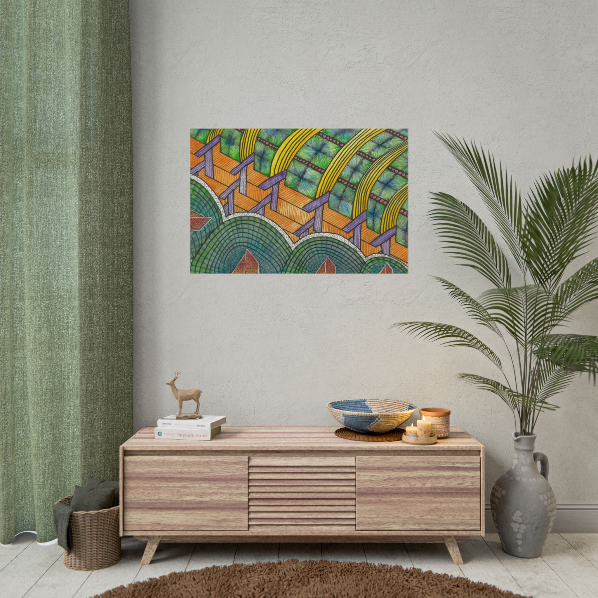 Large Colourful Wall Art, Posters & Prints, For Office, Bedroom or Living Room, or Special Gift #31 T'Eye Land