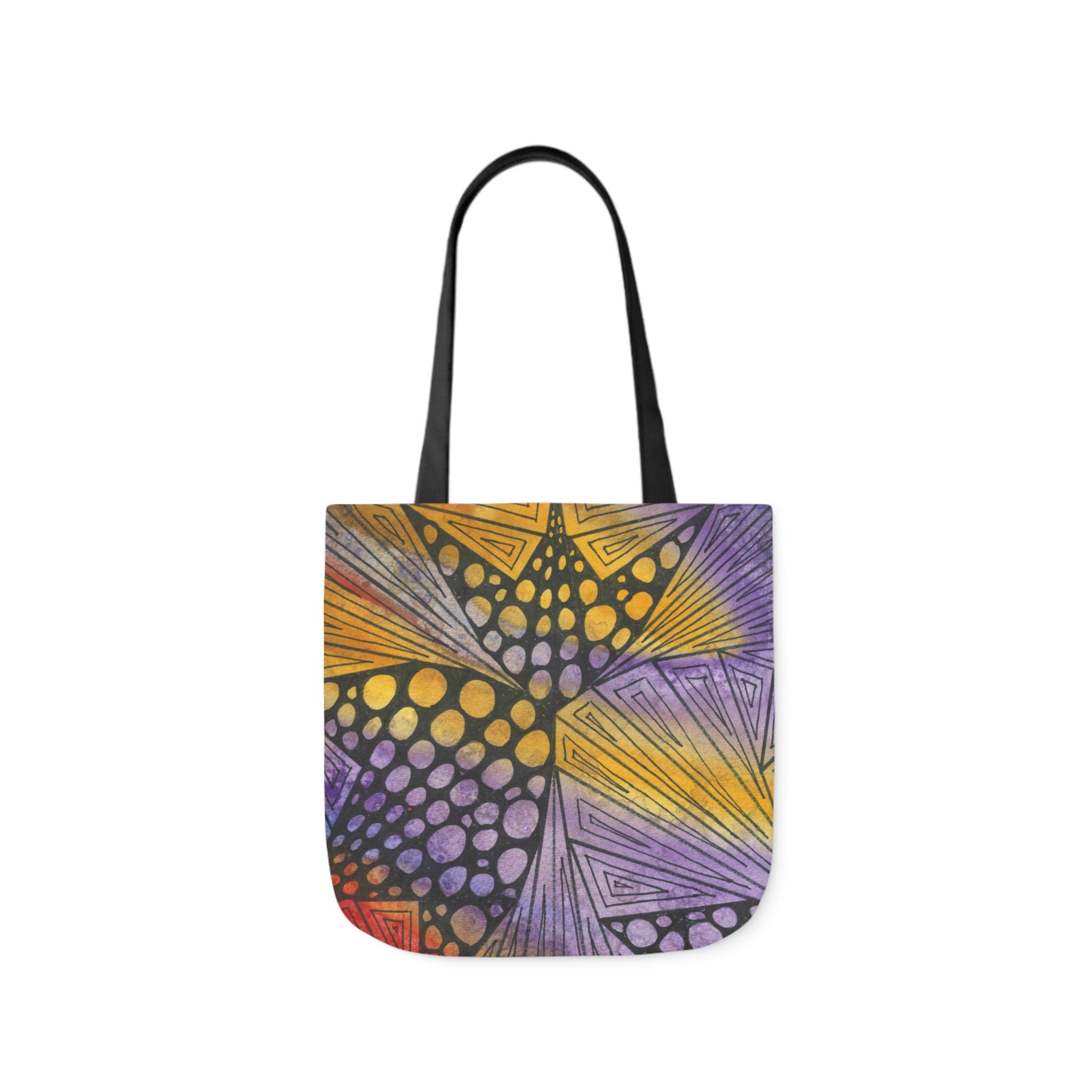 Canvas Tote Bags, Colourful Abstract Designs, 5-Color Straps, 3 Sizes.  For Family and friends or a Special Gift #82 Fighting Delusions