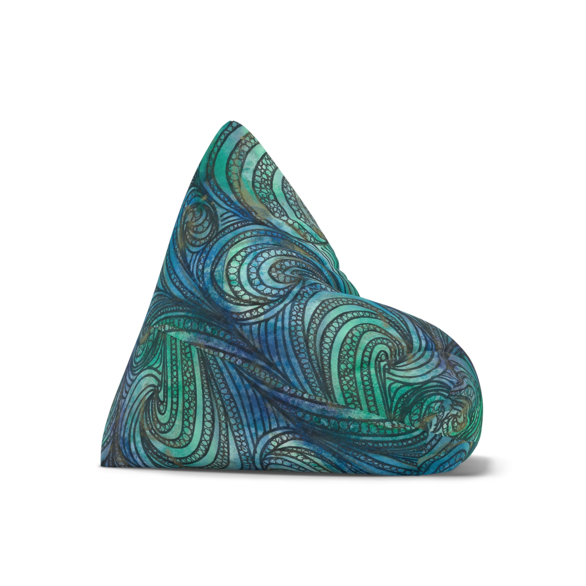Bean Bag Chair Covers For Indoor & Outdoor - 2 Sizes - Exciting Abstract Design #71 Call of The Sea
