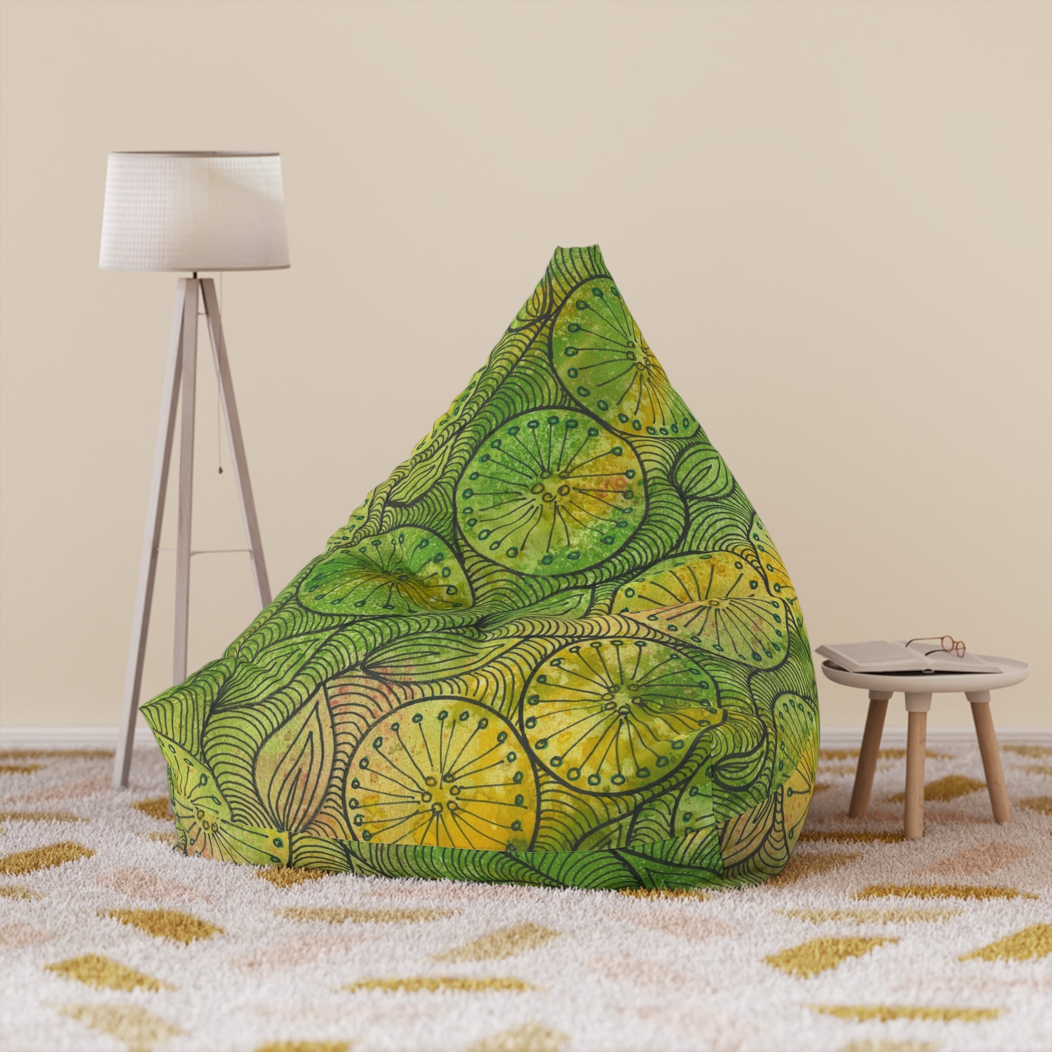 Bean Bag Chair Covers For Indoor & Outdoor - 2 Sizes - Exciting Abstract Design #63 Margarita Mondays