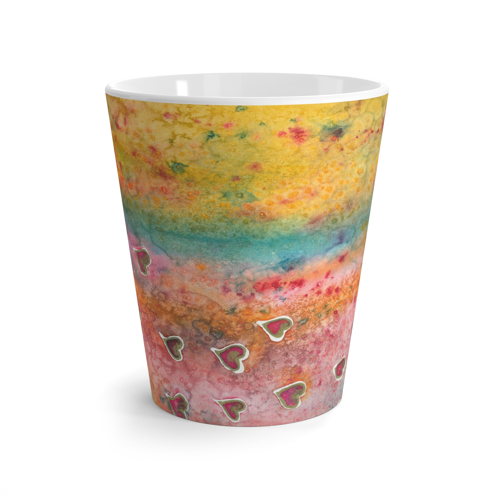 Coffee Mugs and Cups. Colourful Abstract Designs. Perfect for Home, Office or Special Gift #96 Love Friendship Integrity