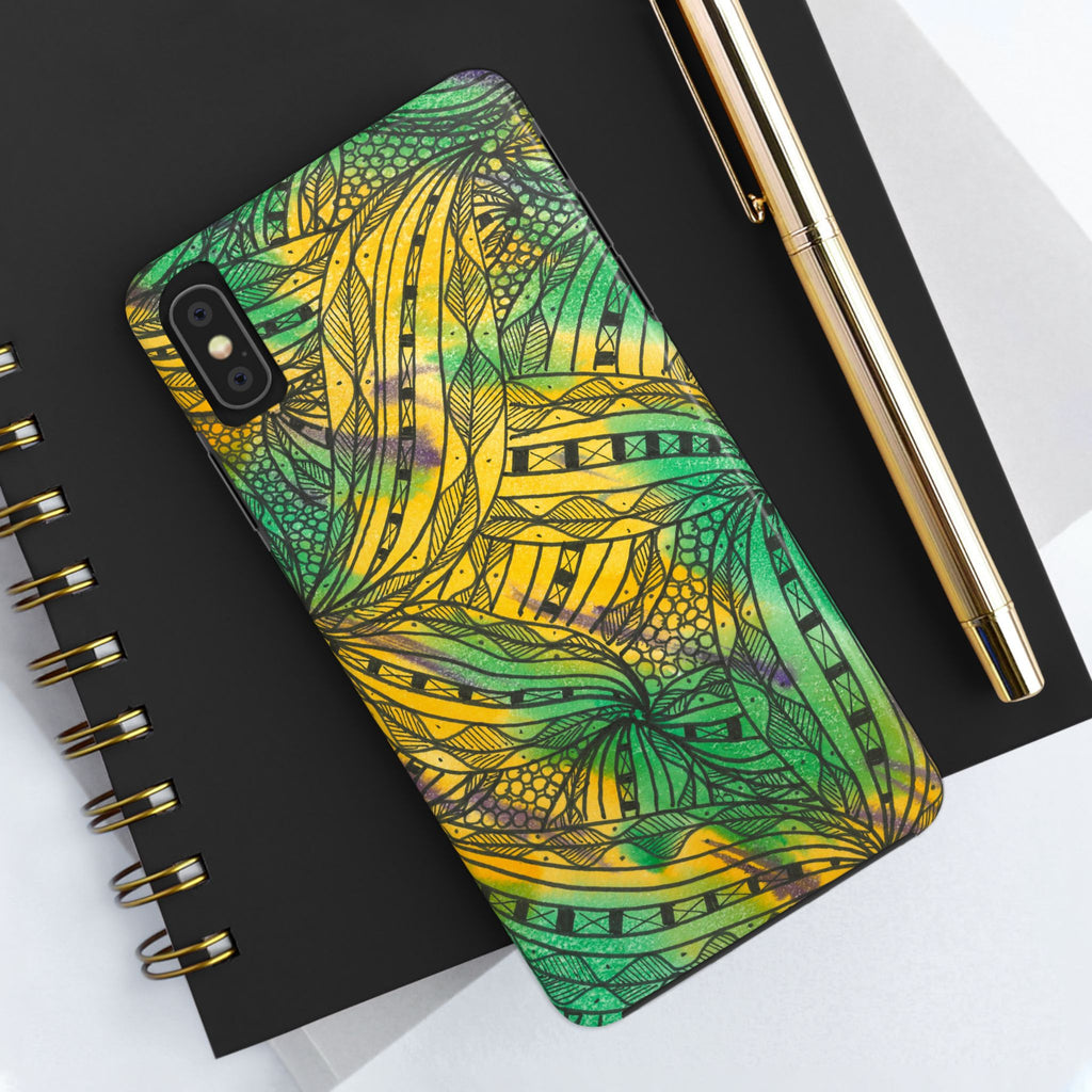 Tough Phone Case - All iPhones and Samsung Galaxys - Exciting Abstract Design #37 Shubbery!