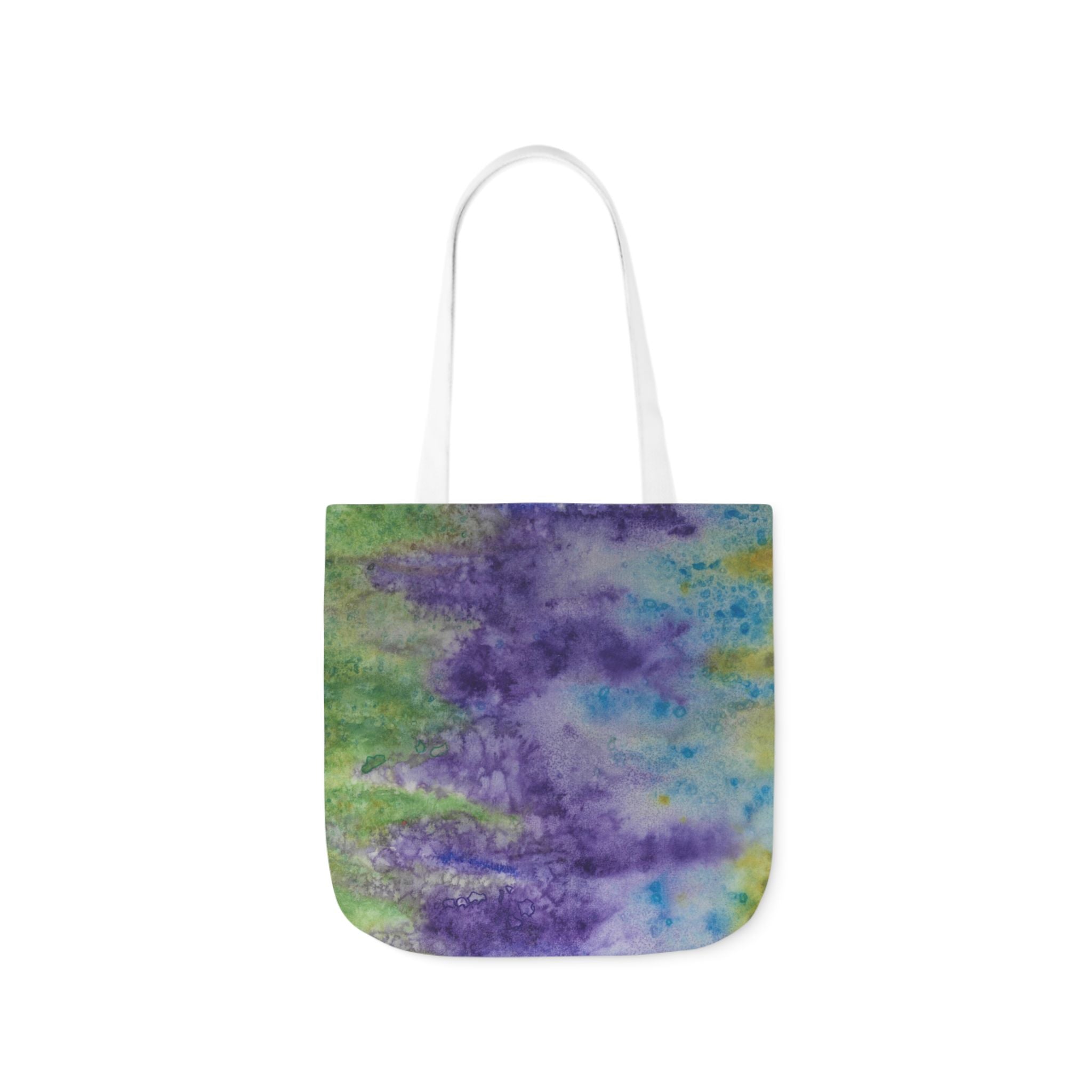 Canvas Tote Bags, Colourful Abstract Designs, 5-Color Straps, 3 Sizes.  For Family and friends or a Special Gift #74 Lavender Fields