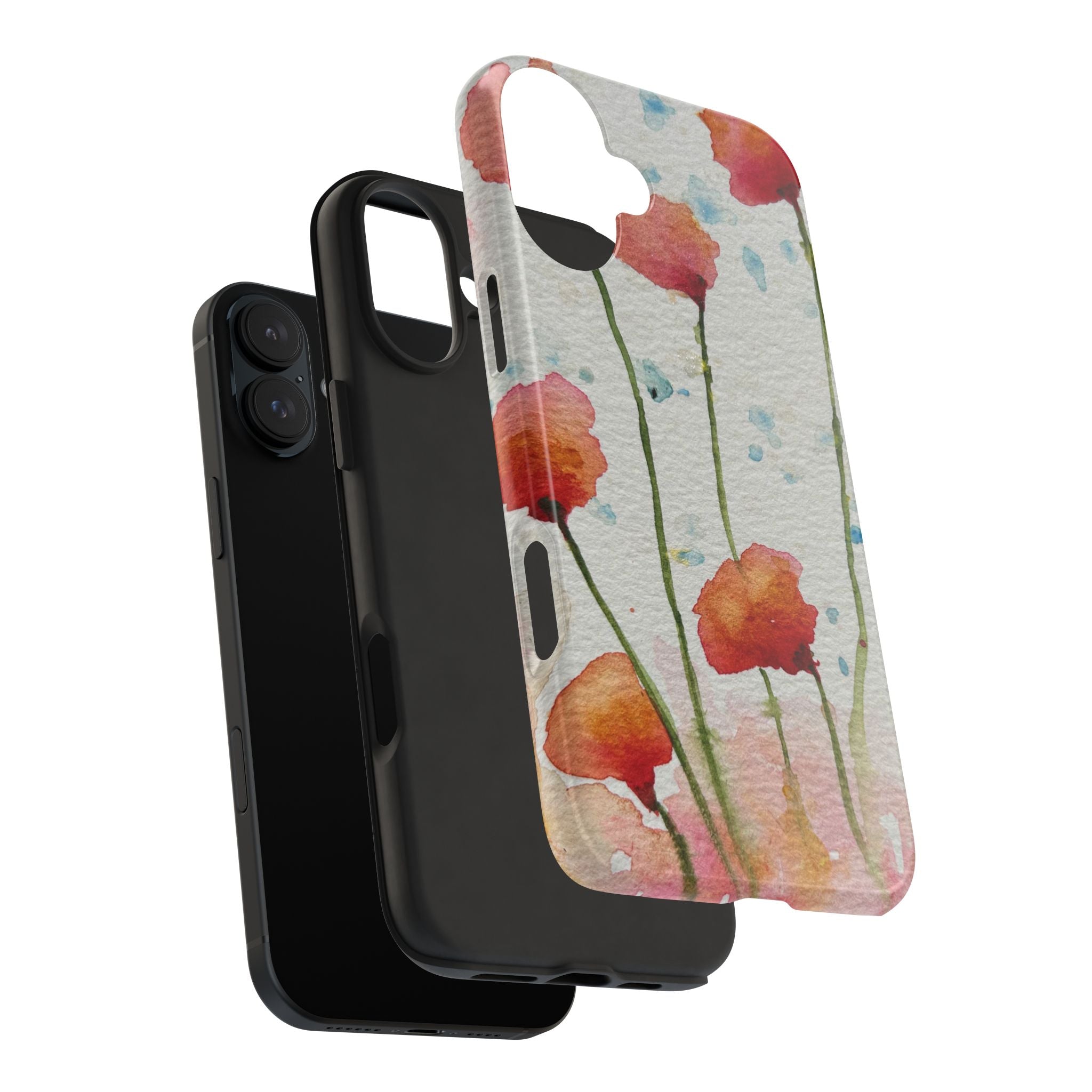 Tough Phone Case - All iPhones and Samsung Galaxys - Exciting Abstract Design #94 Poppies Galore