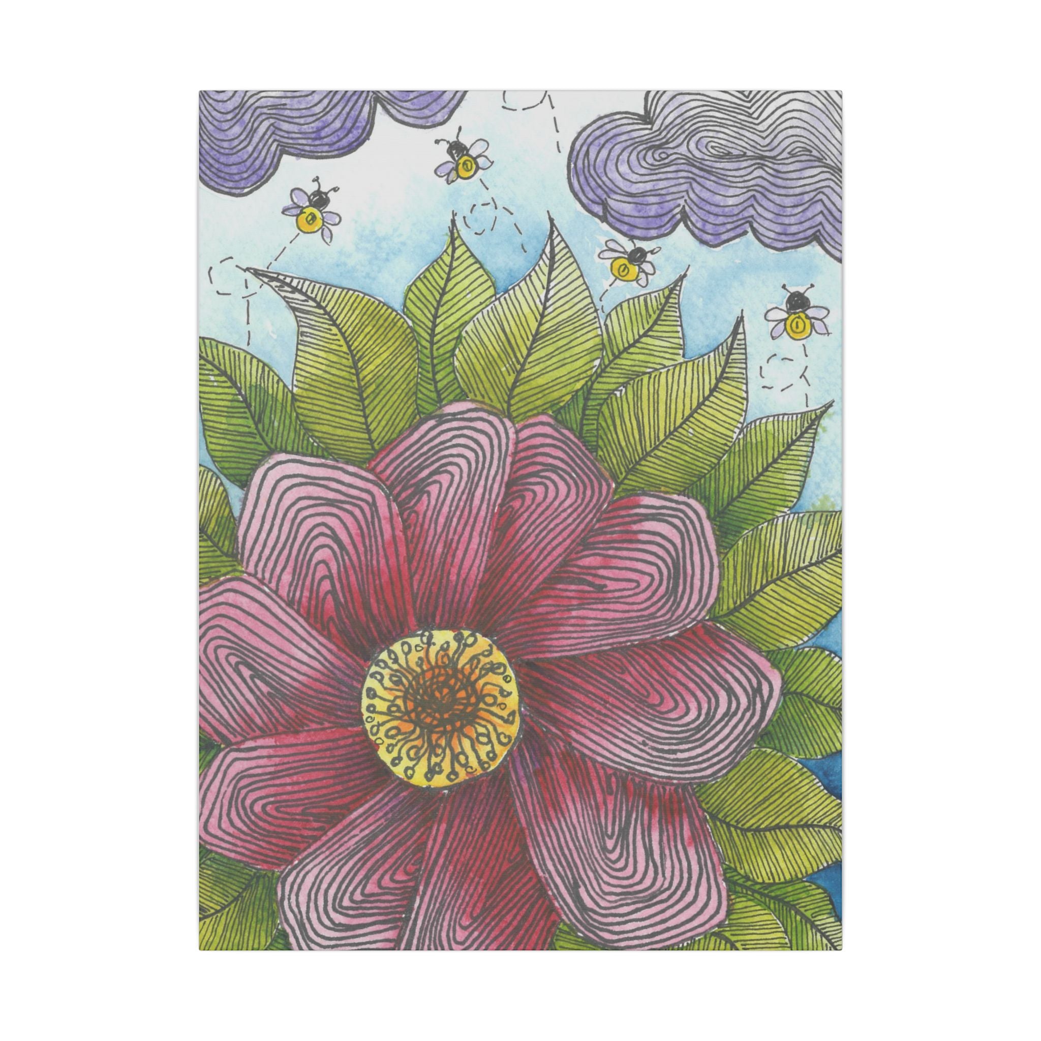 Large Colourful Wall Art, Canvas Prints, For Office, Bedroom or Living Room, or Special Gift #4 Bloom'n
