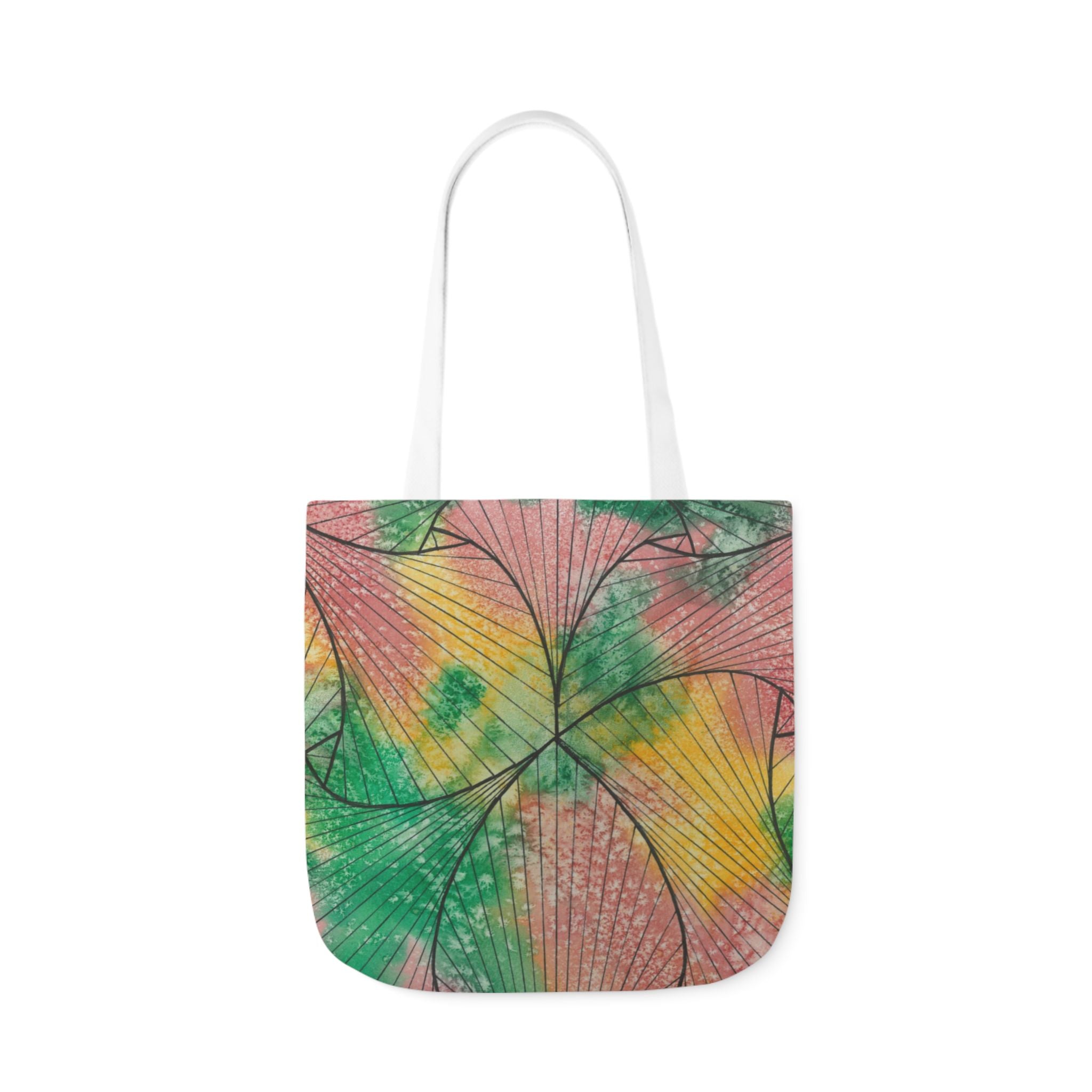 Canvas Tote Bags, Colourful Abstract Designs, 5-Color Straps, 3 Sizes.  For Family and friends or a Special Gift #49 Health and Wellbeing