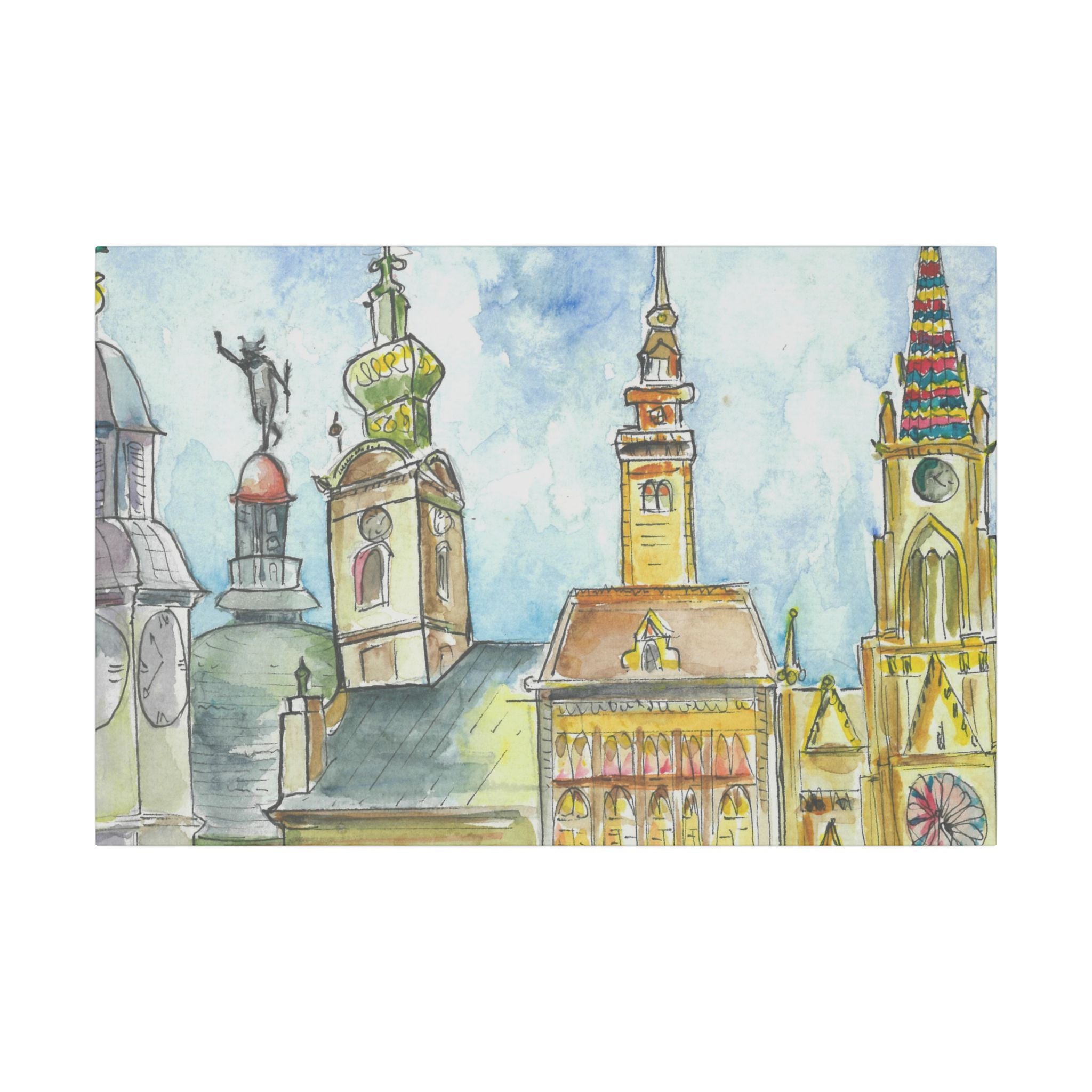 Large Colourful Wall Art, Canvas Prints, For Office, Bedroom or Living Room, or Special Gift #95 Beautiful Novi Sad - Serbia