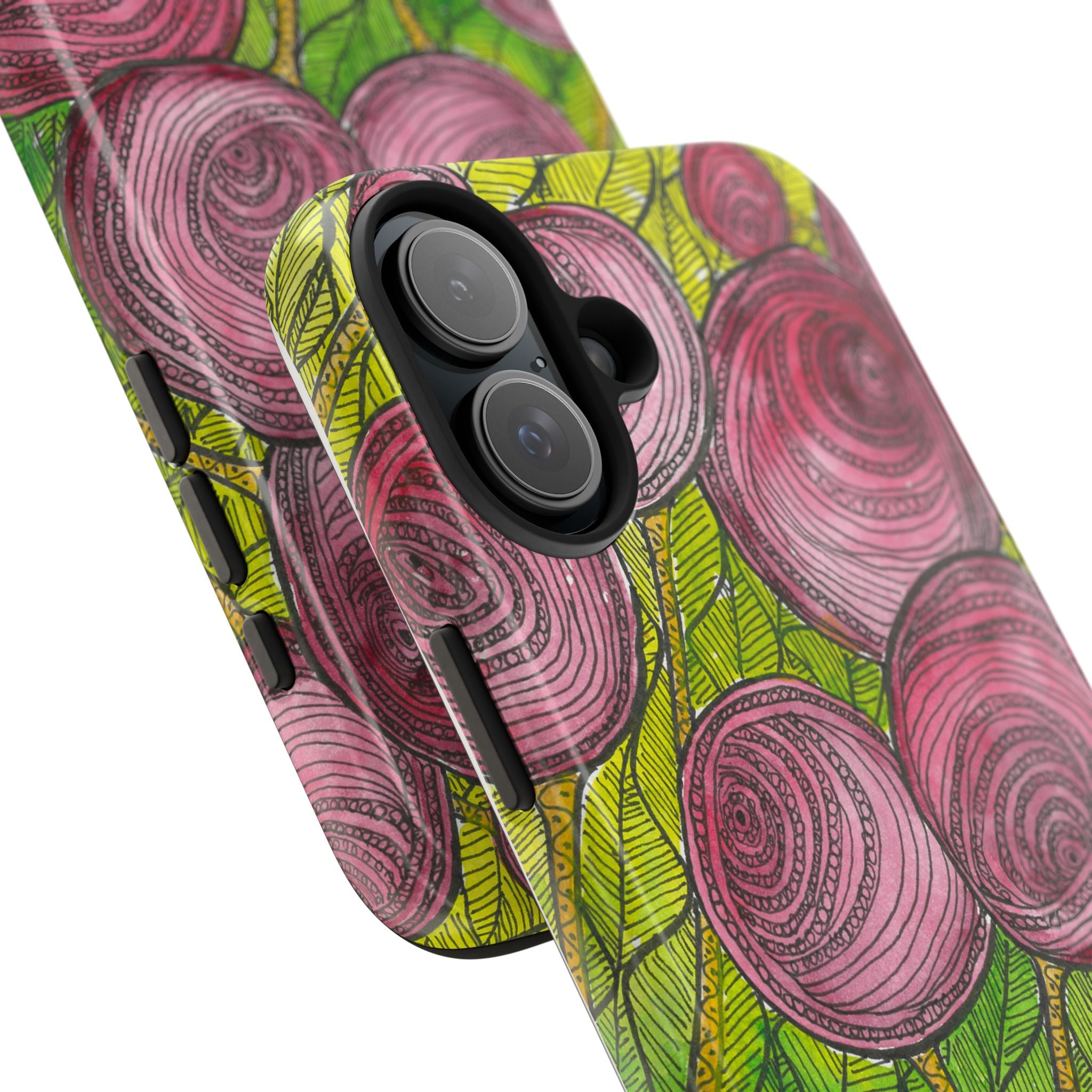 Tough Phone Case - All iPhones and Samsung Galaxys - Exciting Abstract Design #9 Spaced Blossoms