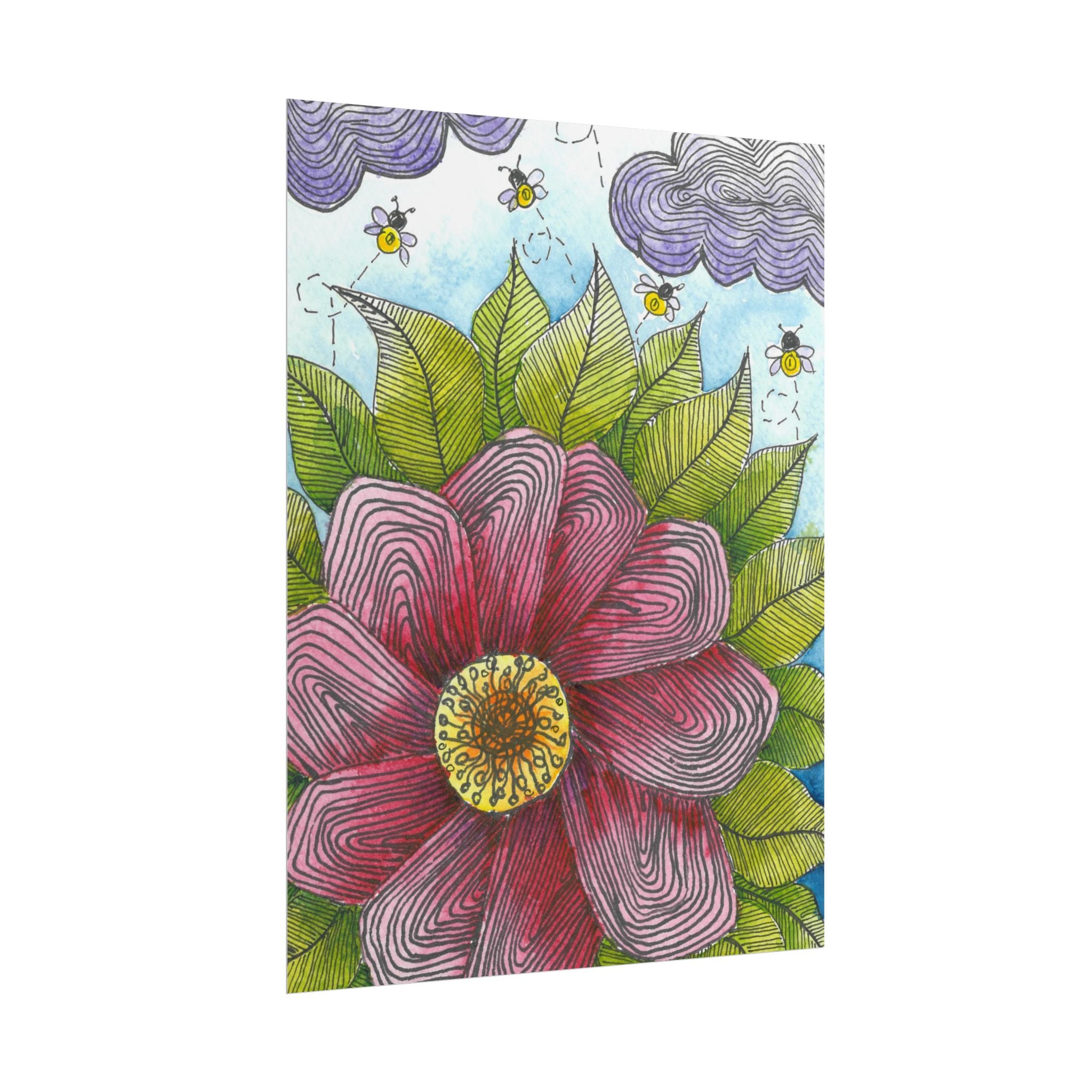 Large Colourful Wall Art, Posters & Prints, For Office, Bedroom or Living Room, or Special Gift #4 Bloom'n