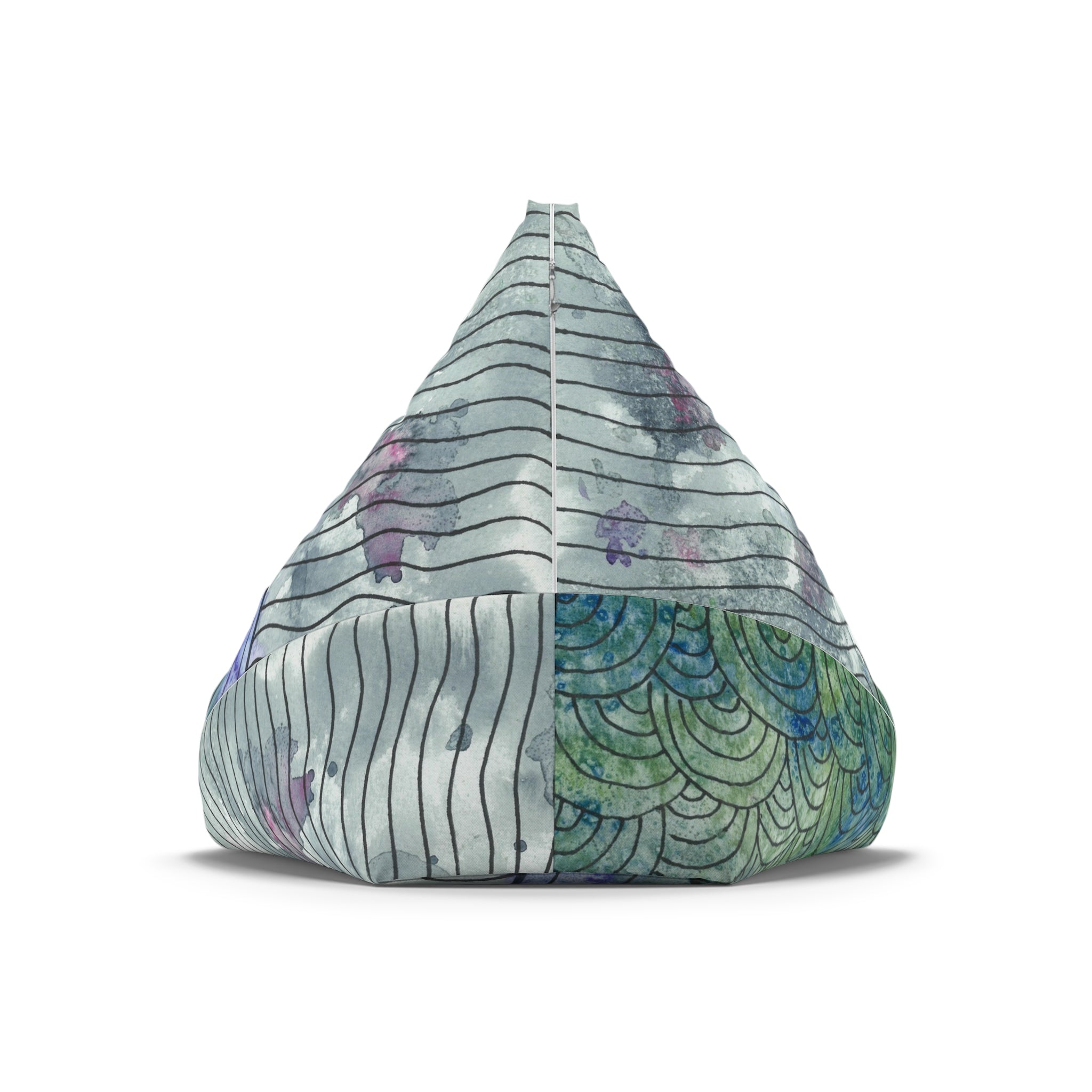 Bean Bag Chair Covers For Indoor & Outdoor - 2 Sizes - Exciting Abstract Design #90 Rtanj Pyramid