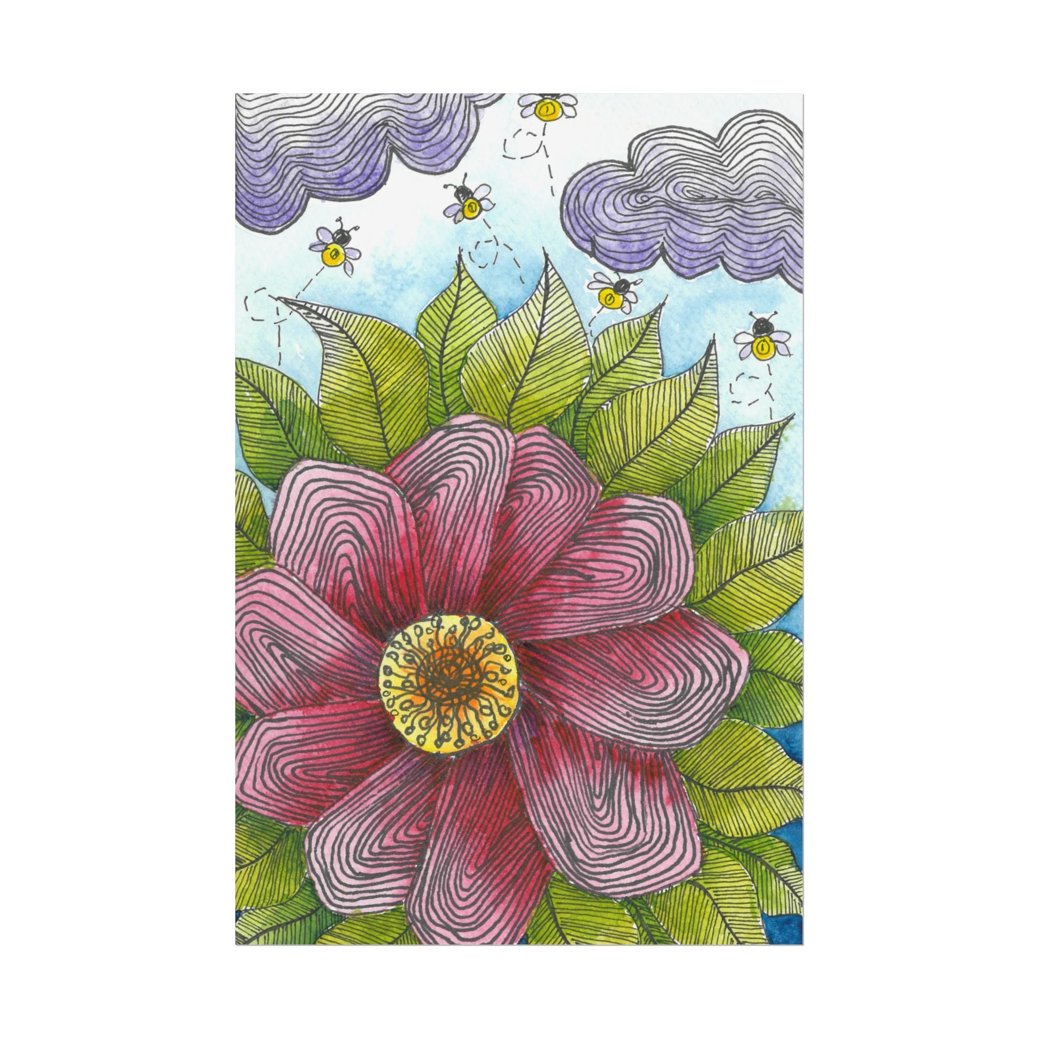 Large Colourful Wall Art, Posters & Prints, For Office, Bedroom or Living Room, or Special Gift #4 Bloom'n