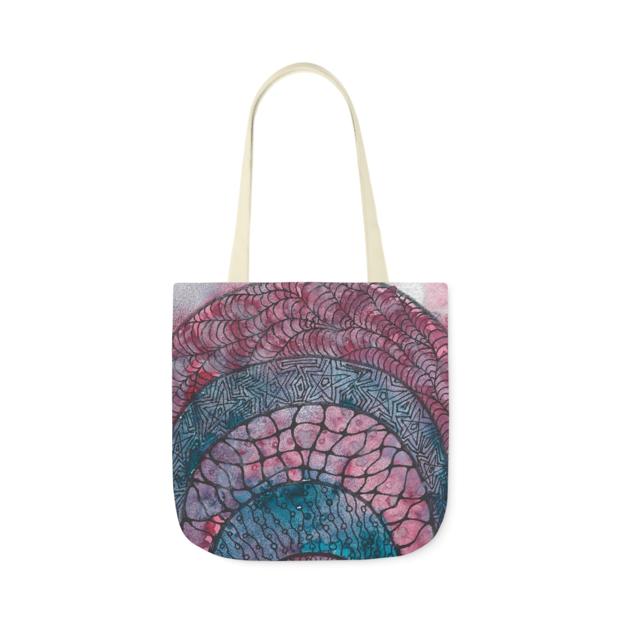Canvas Tote Bags, Colourful Abstract Designs, 5-Color Straps, 3 Sizes.  For Family and friends or a Special Gift #92 The Goddess Lives