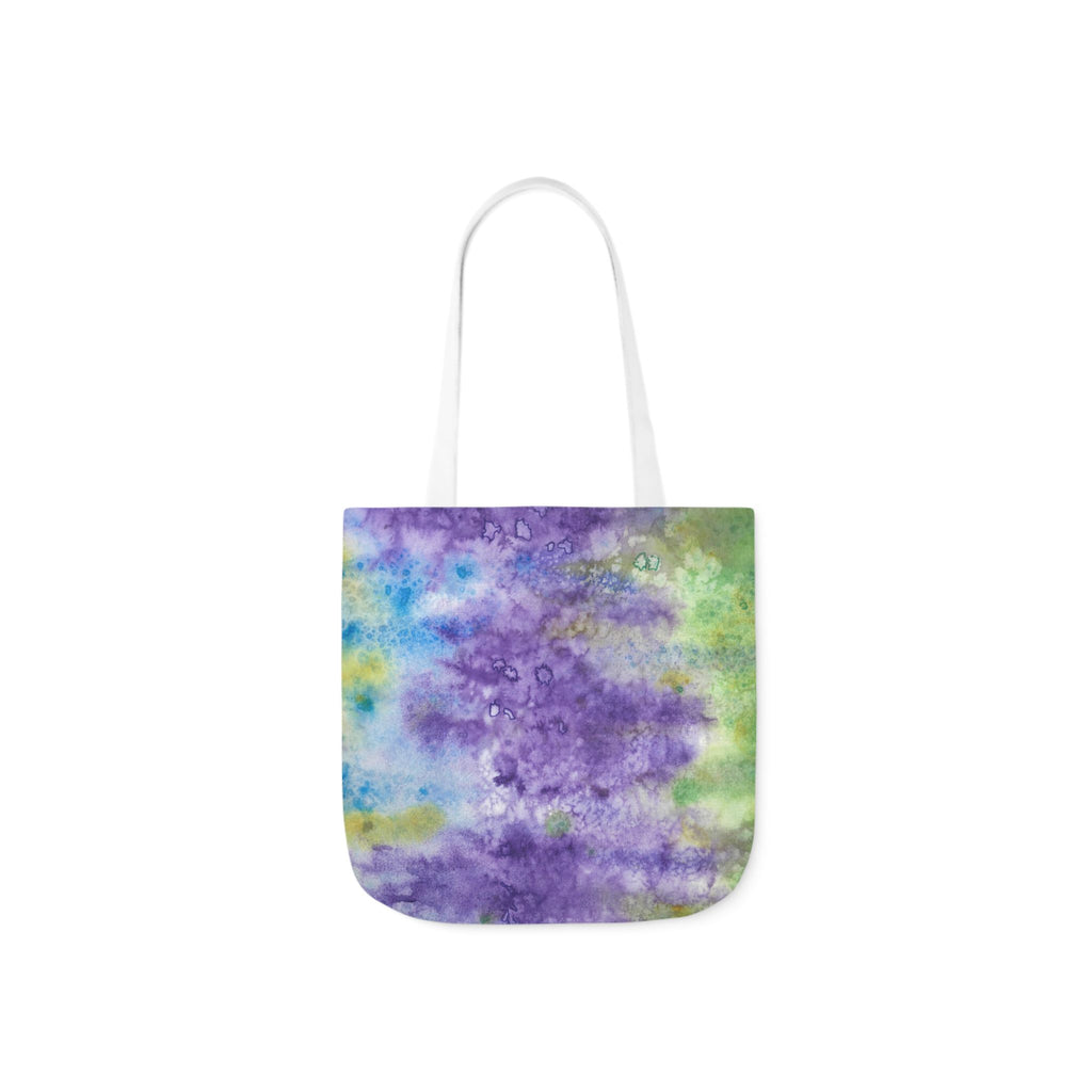 Canvas Tote Bags, Colourful Abstract Designs, 5-Color Straps, 3 Sizes.  For Family and friends or a Special Gift #74 Lavender Fields