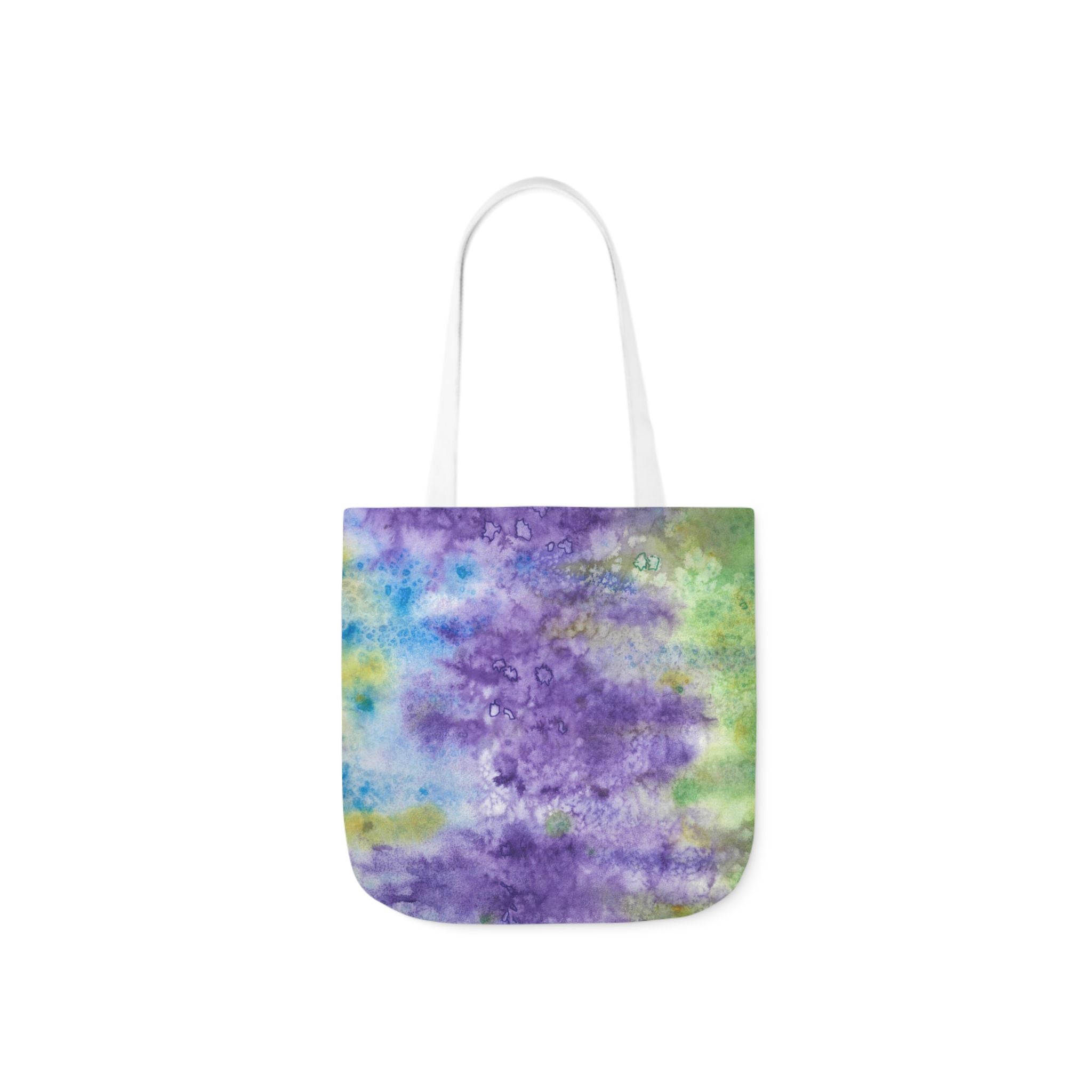 Canvas Tote Bags, Colourful Abstract Designs, 5-Color Straps, 3 Sizes.  For Family and friends or a Special Gift #74 Lavender Fields