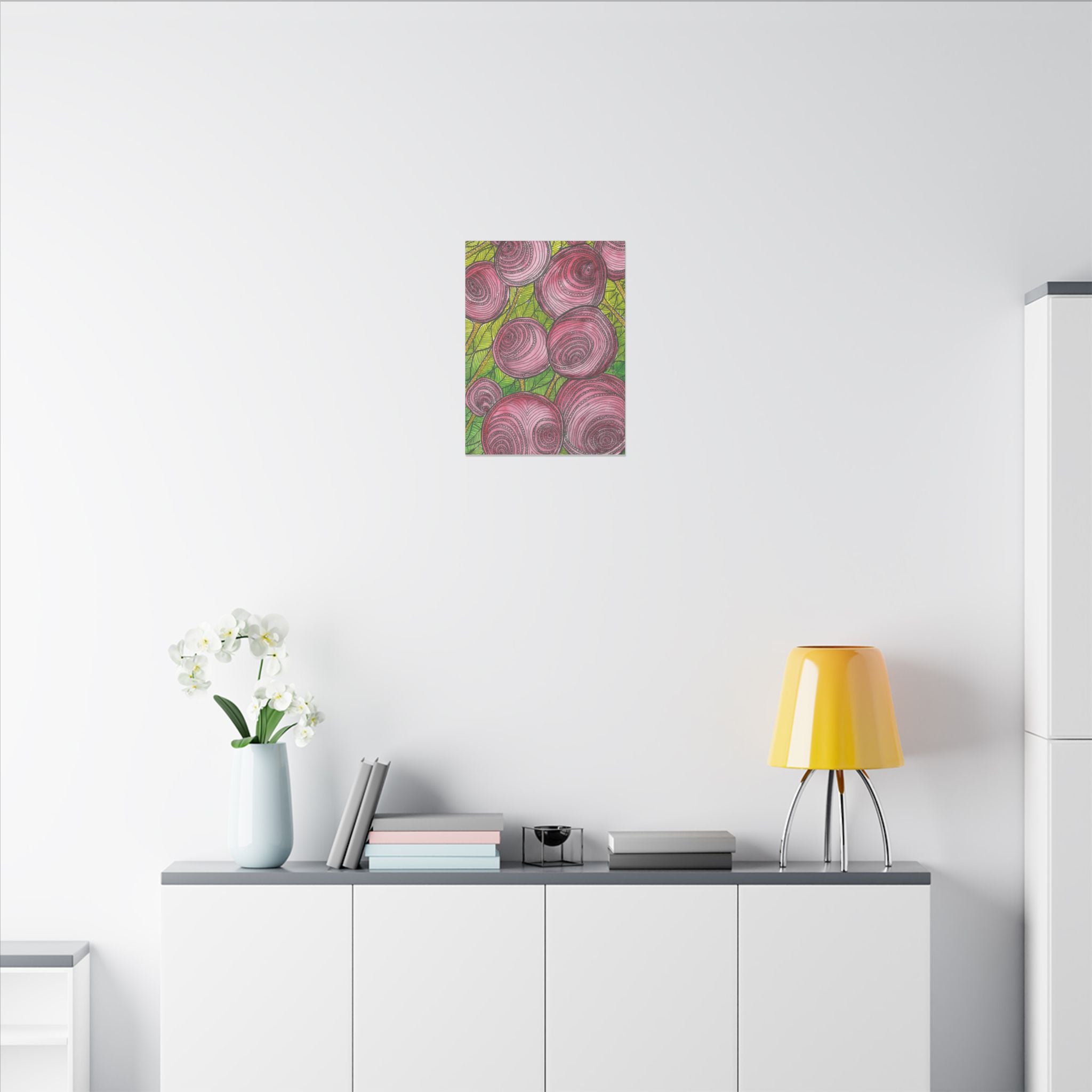 Large Colourful Wall Art, Canvas Prints, For Office, Bedroom or Living Room, or Special Gift #9 Spaced Blossoms