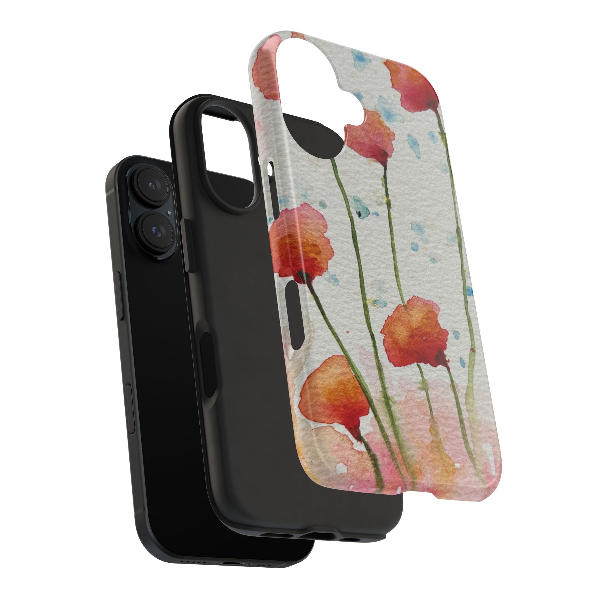 Tough Phone Case - All iPhones and Samsung Galaxys - Exciting Abstract Design #94 Poppies Galore
