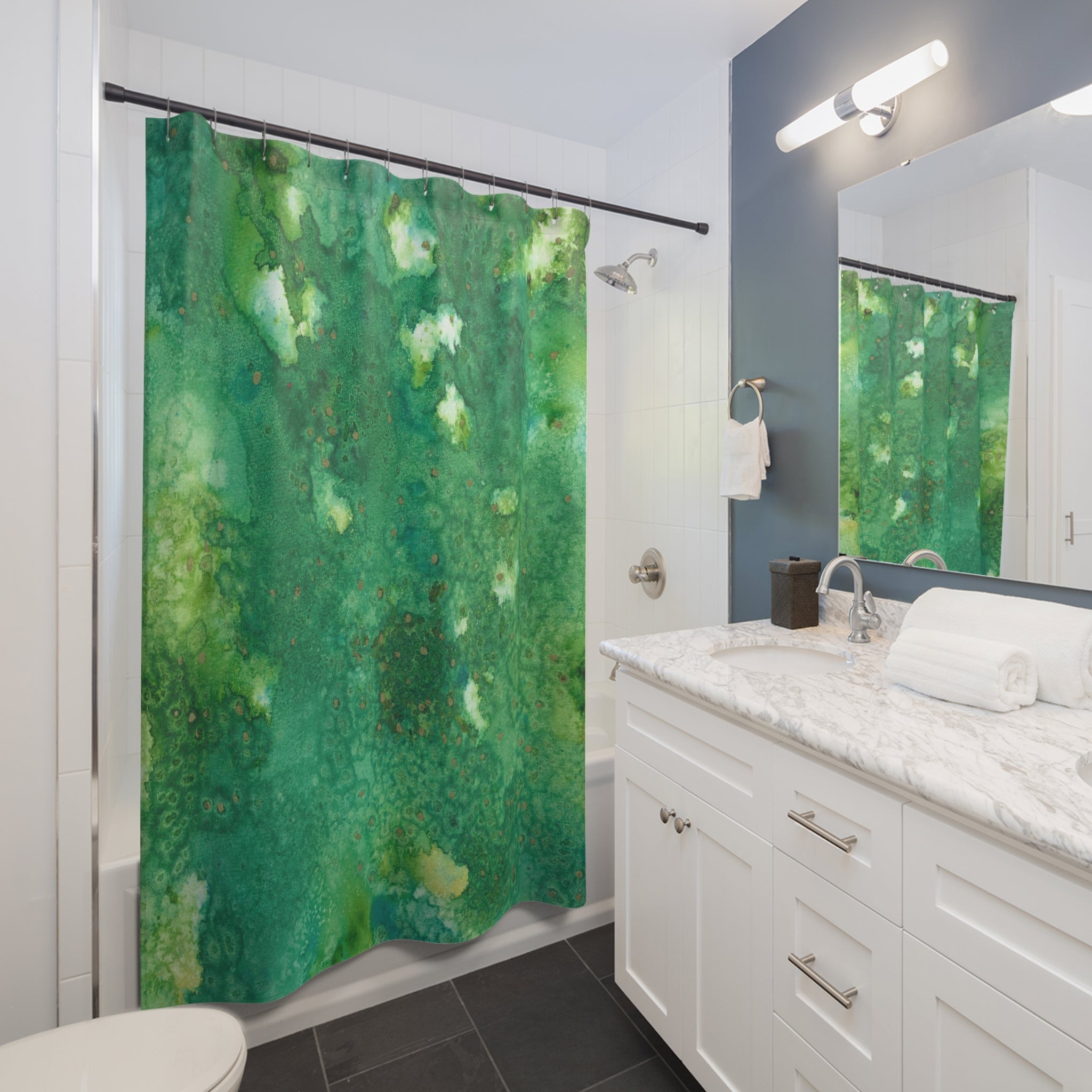 Beautiful Shower Curtains to Refresh Your Bathroom. Colourful Abstract Designs. Perfect For Your Bathroom or Special House-Warming Gift #79 Abundance Cometh