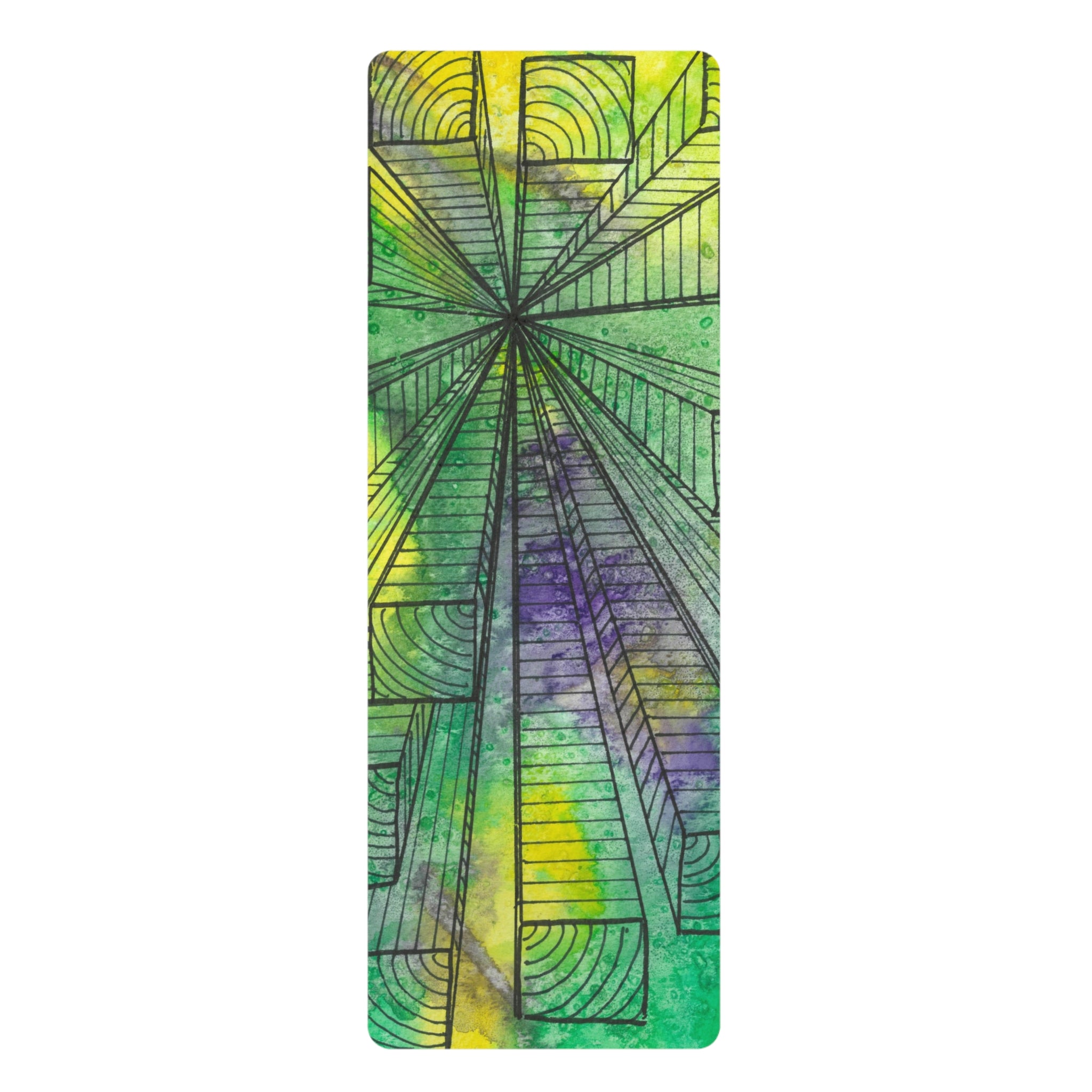 Yoga Mats and Gym Mats. Colourful Abstract Designs. Perfect for Home, Yoga or Gym Class, or a Special Gift #89 The Wayseers