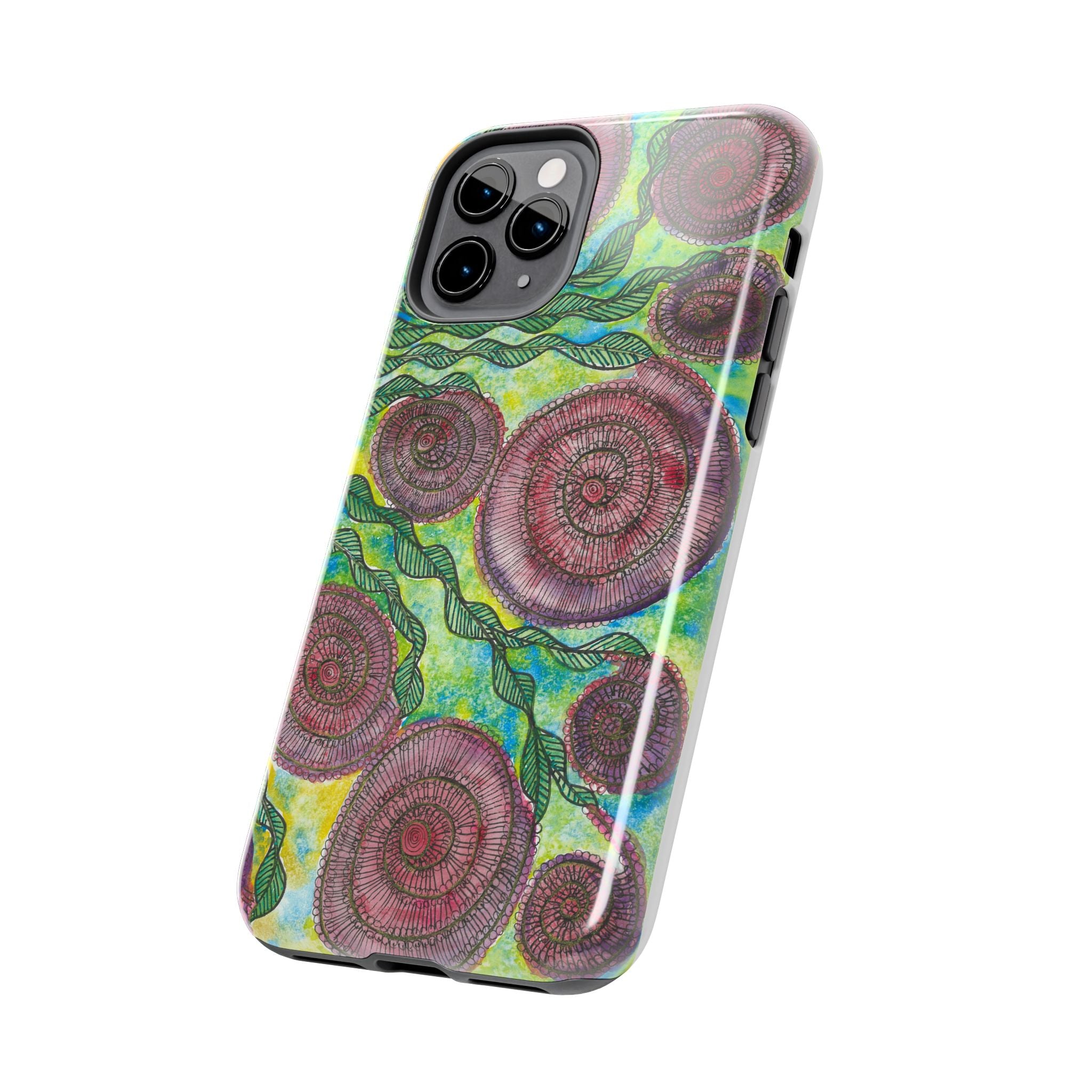Tough Phone Case - All iPhones and Samsung Galaxys - Exciting Abstract Design #35 Beetroot To Yourself