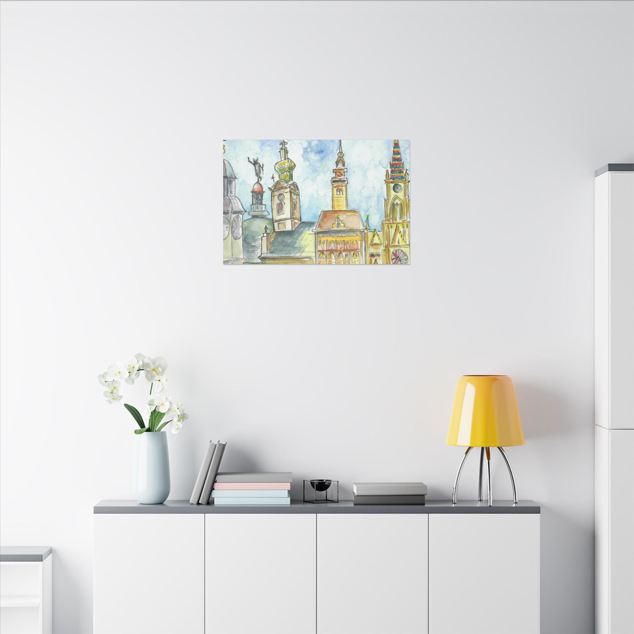 Large Colourful Wall Art, Canvas Prints, For Office, Bedroom or Living Room, or Special Gift #95 Beautiful Novi Sad - Serbia