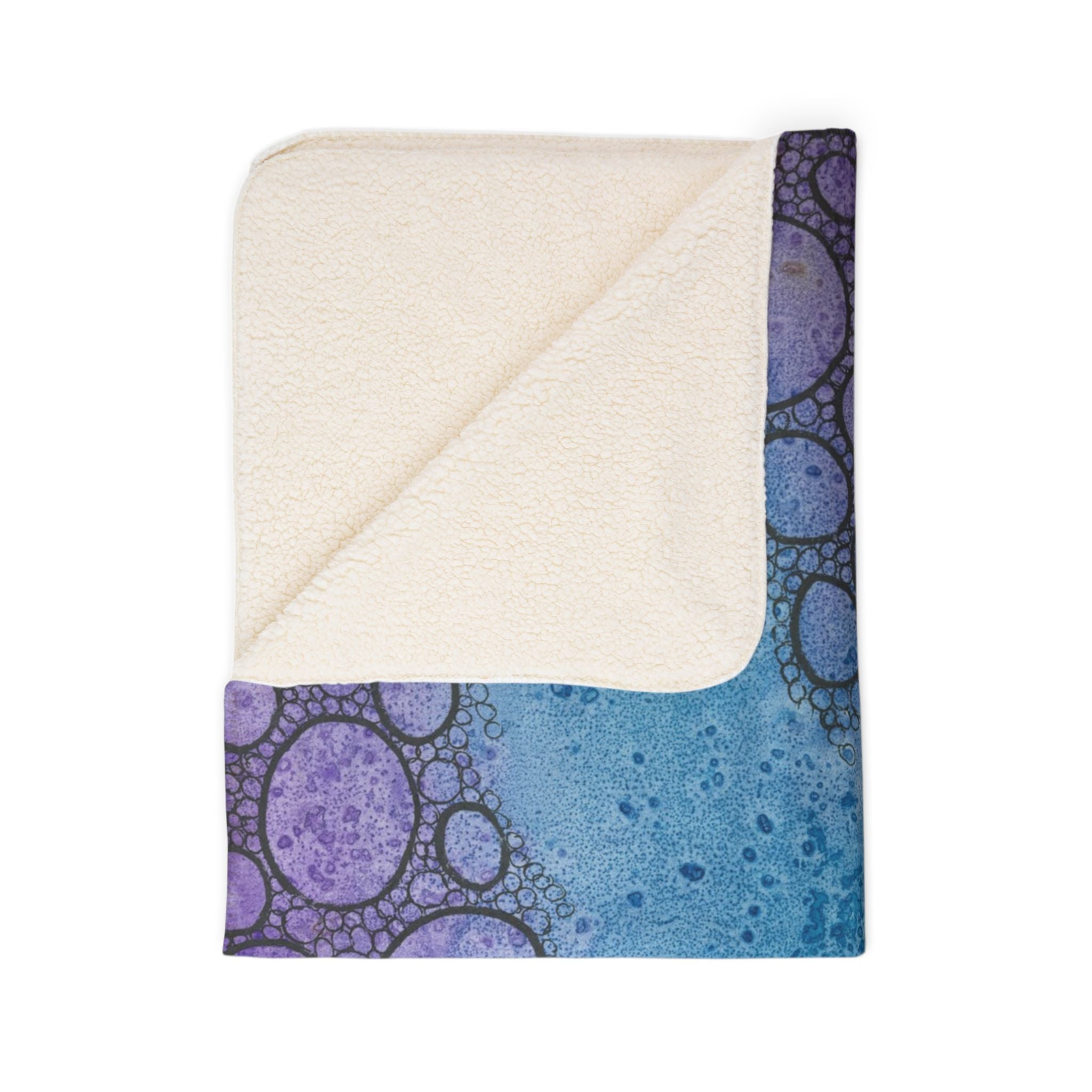 Fleece Throw Blanket, Textured Sherpa Underside, Hemmed, 2 Sizes. Colourful Abstract Design. Perfect for Bedroom, Living Room, or Special Gift #66 Beam Me Up Scotty