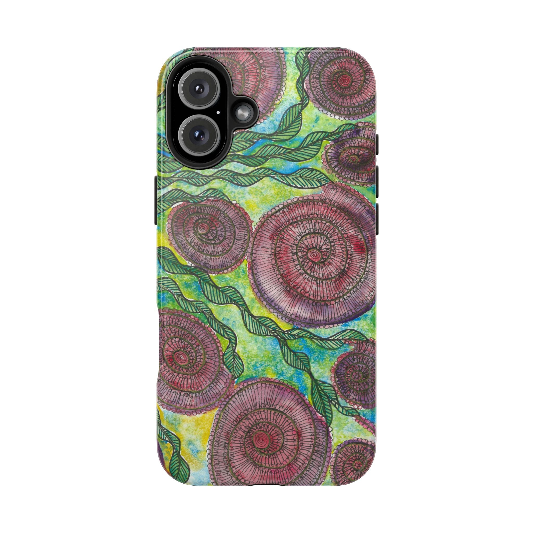 Tough Phone Case - All iPhones and Samsung Galaxys - Exciting Abstract Design #35 Beetroot To Yourself