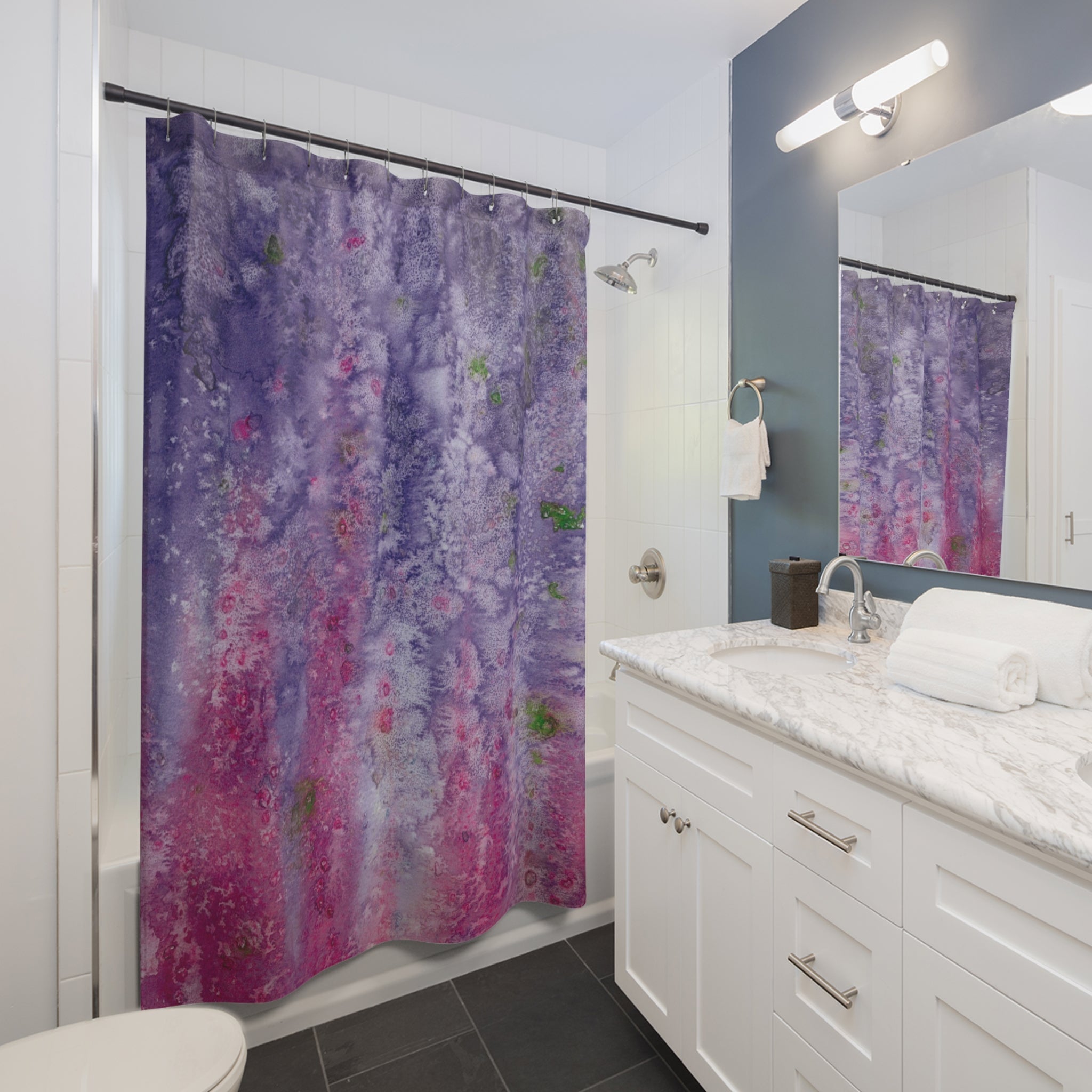 Beautiful Shower Curtains to Refresh Your Bathroom. Colourful Abstract Designs. Perfect For Your Bathroom or Special House-Warming Gift #86 Birthday Fairies